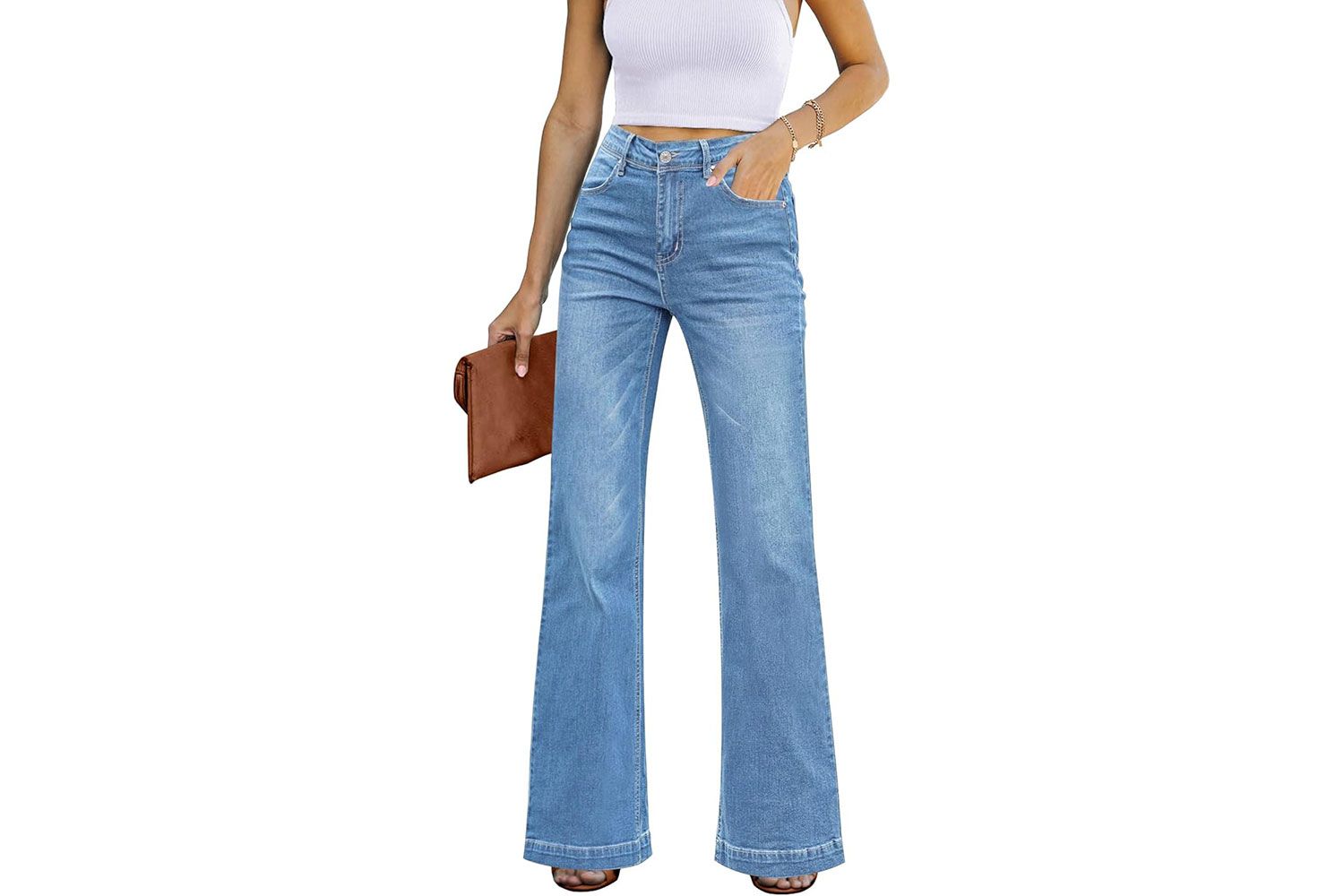 GRAPENT Womens Flare Jeans