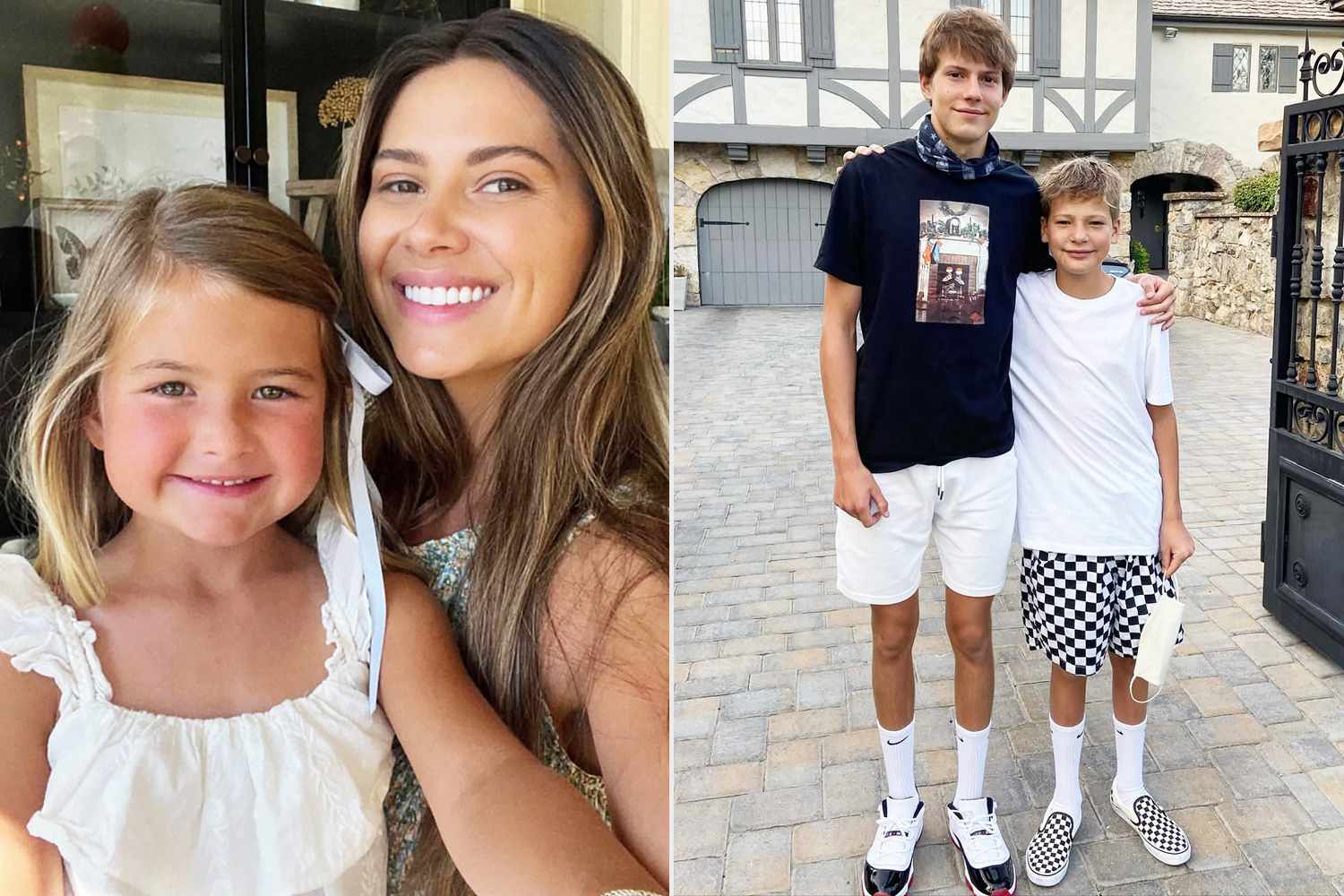 Demi Engemann with daughter Maude, stepsons Cole and Rome