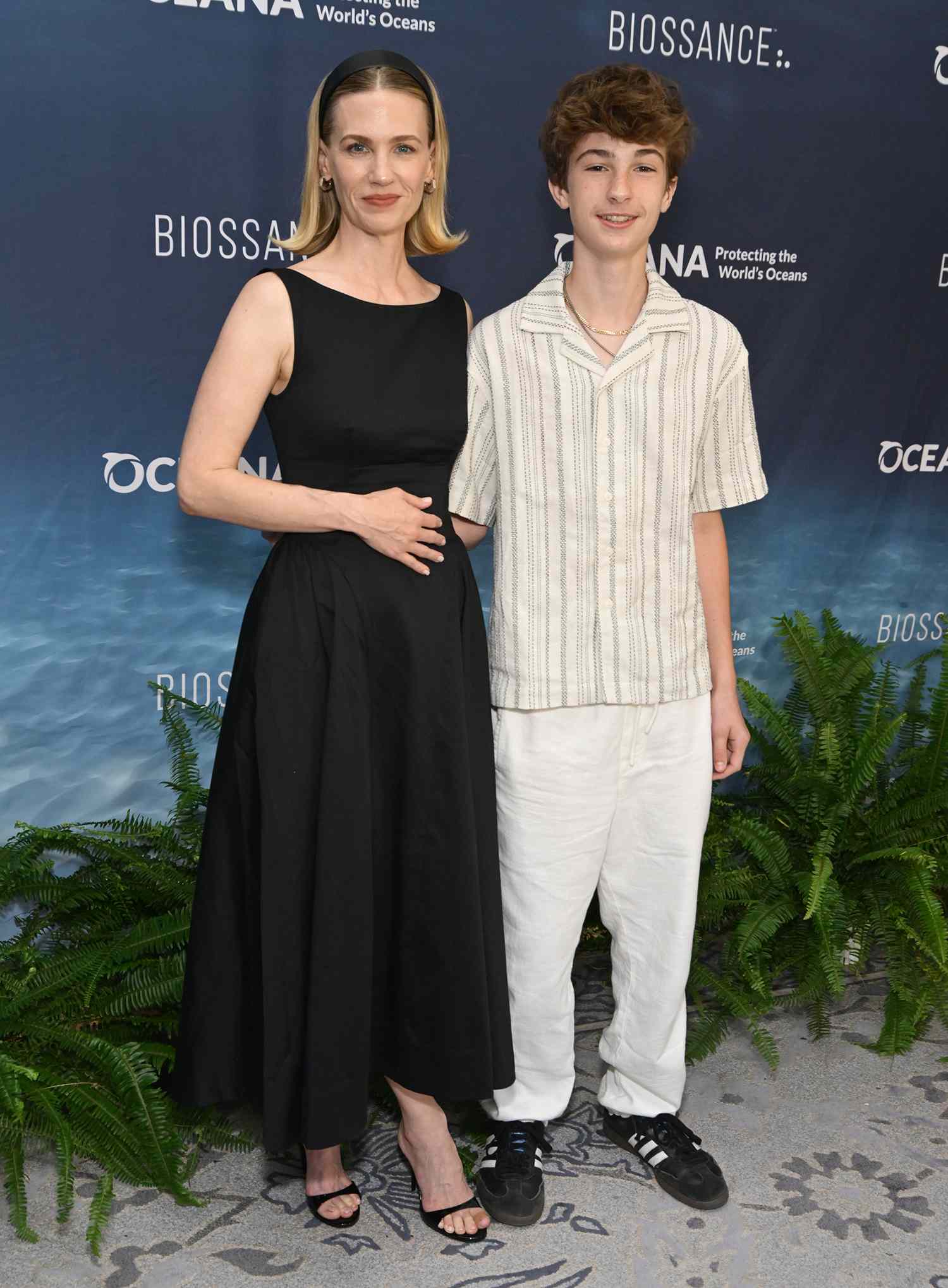 January Jones and son Xander Dane attend the 18th Annual SeaChange Summer Party