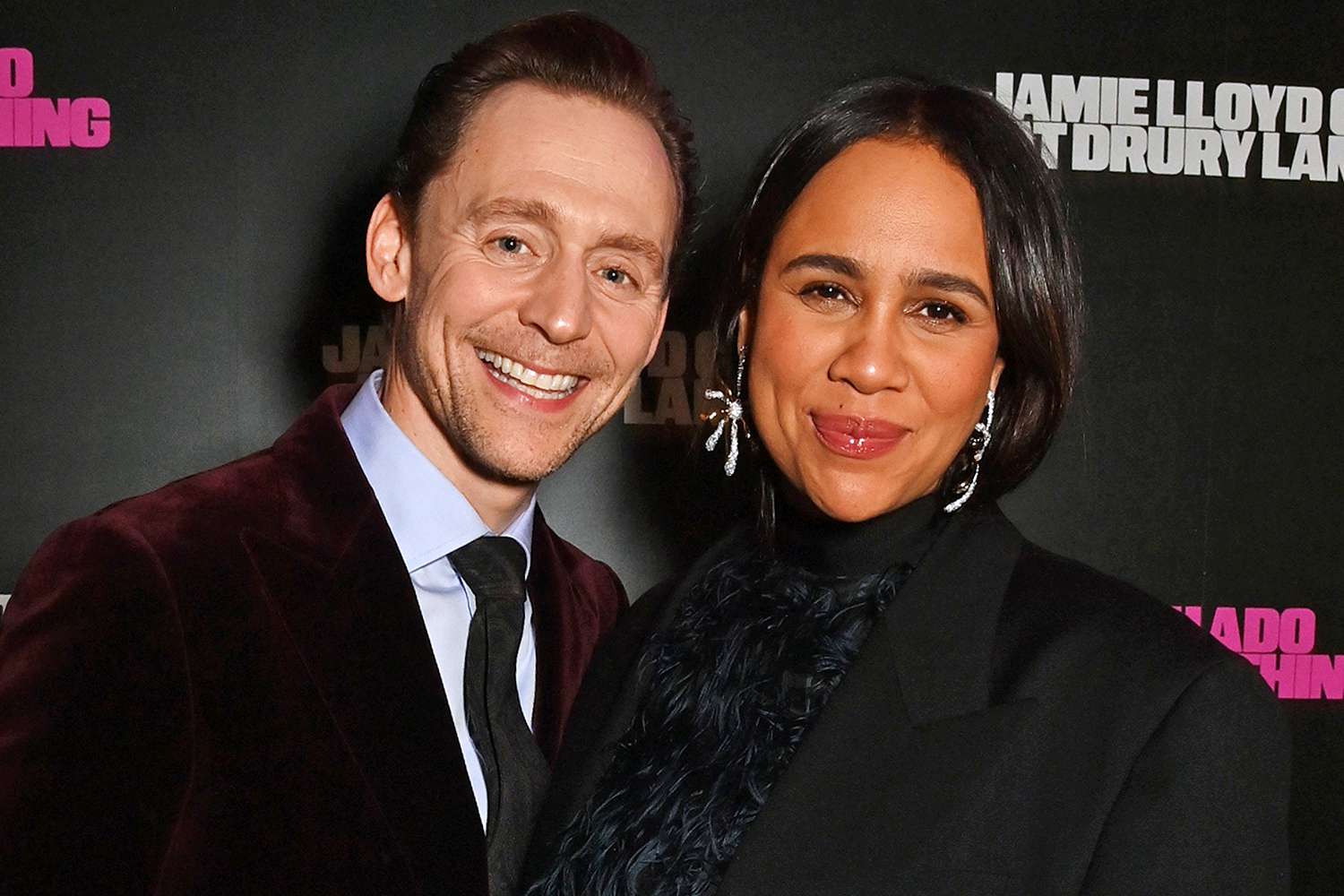 Tom Hiddleston and Zawe Ashton attend the press night after party for Jamie Lloyd Company