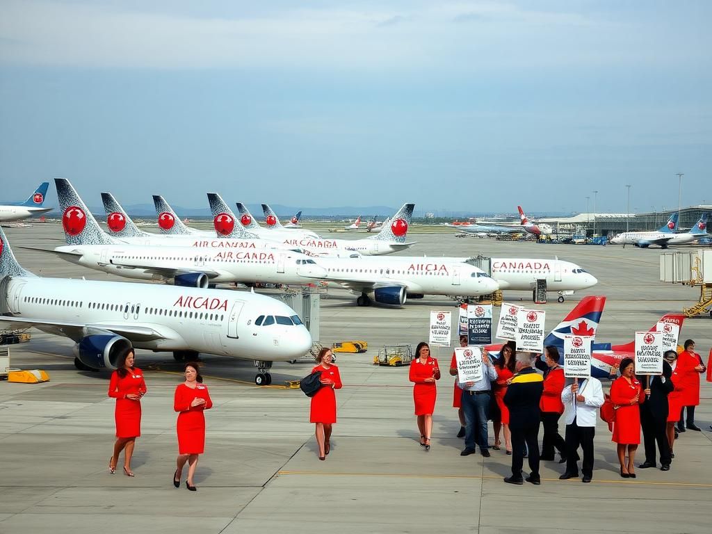 Air Canada Faces Nationwide Grounding as Flight Attendant Strike Looms