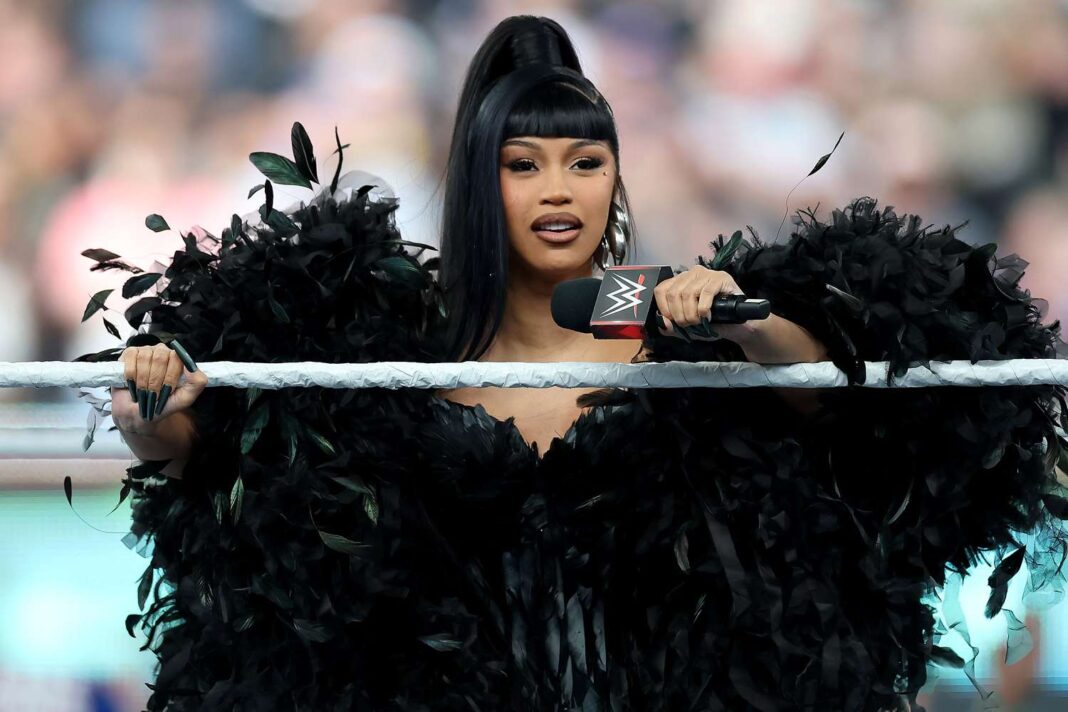 Cardi B Commands SummerSlam 2025 Stage in Dramatic Feathered Ensemble, Signaling New Album Era
