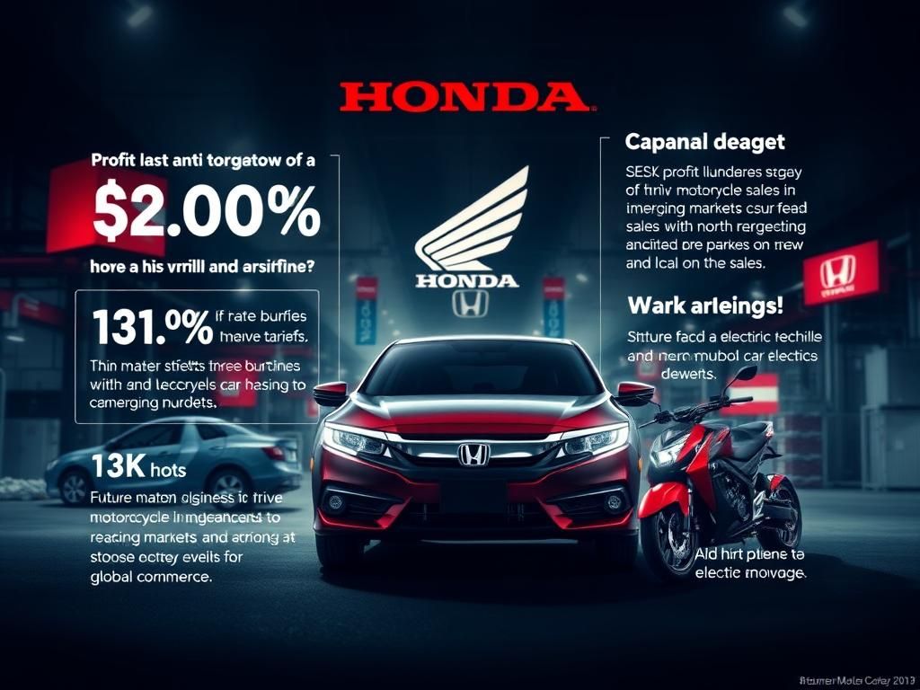 Honda’s Profits Plummet by Half Amidst Steep US Auto Tariffs