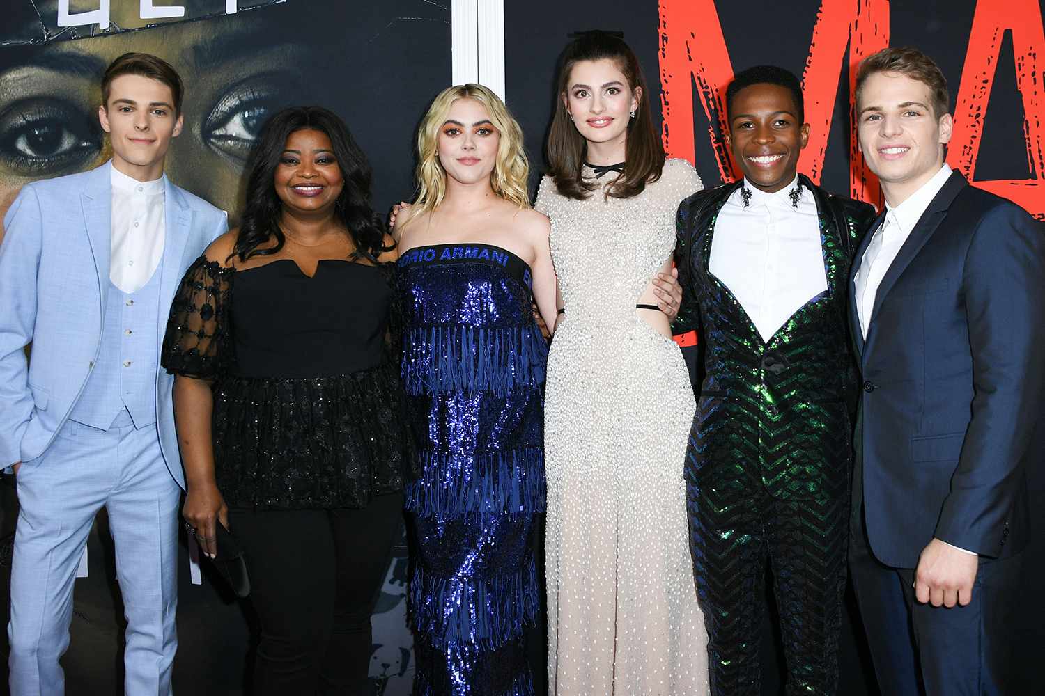Corey Fogelmanis, Octavia Spencer, McKaley Miller, Diana Silvers, Dante Brown and Gianni Paolo arrive for Universal Pictures special screening of "Ma" at the Regal Cinemas L.A. Live on May 16, 2019 in Los Angeles.