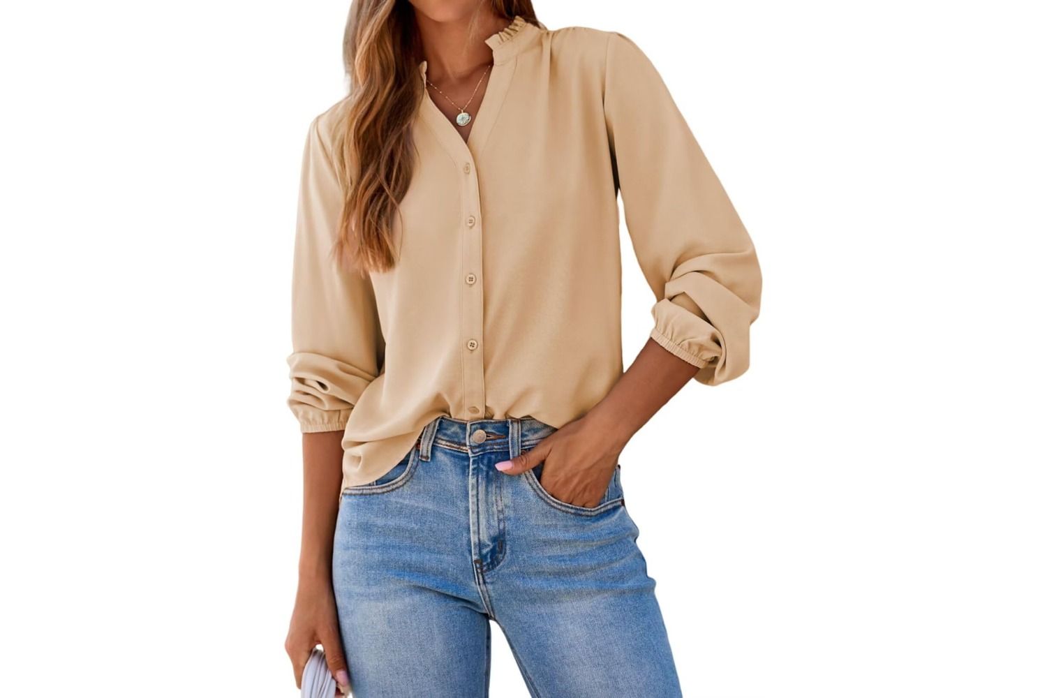 Dokotoo Womens Tops Blouses For Women Dressy Casual Button Down Shirts