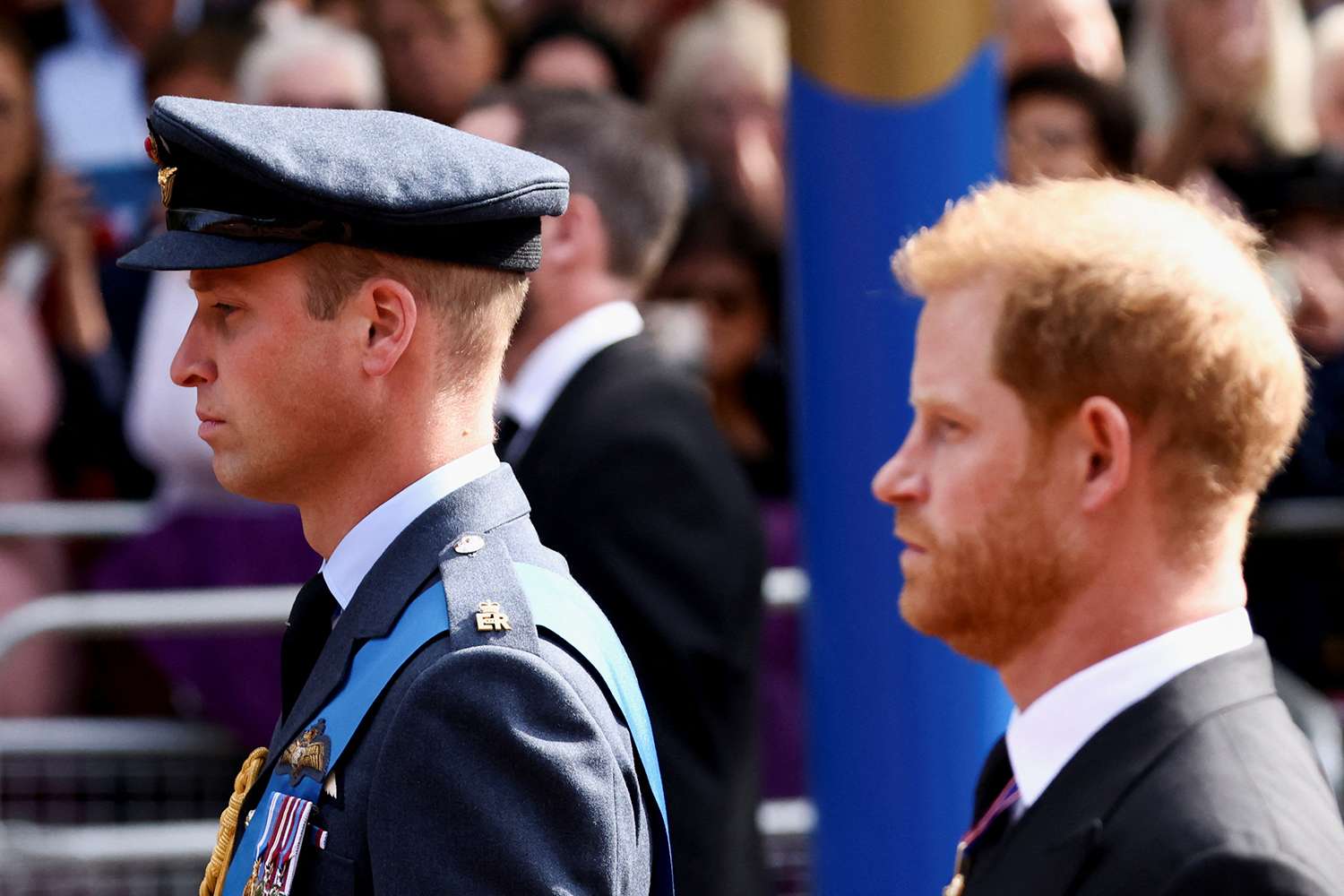 Prince William and Prince Harry at the unveiling of a statue of their mother