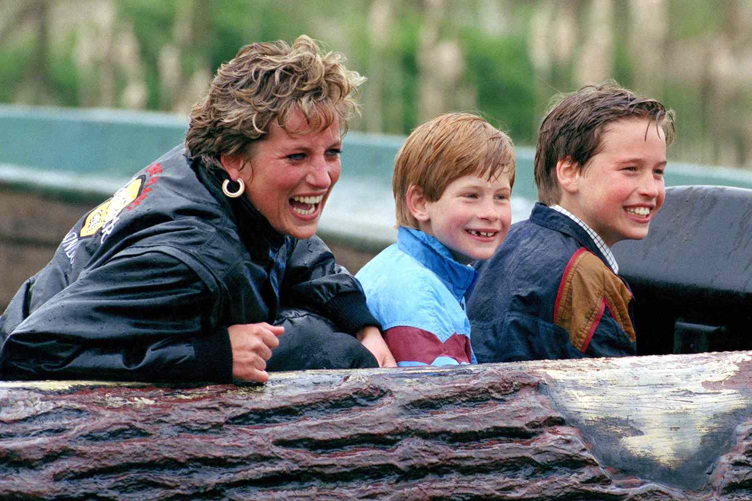 Princess Diana with Prince Harry and Prince William