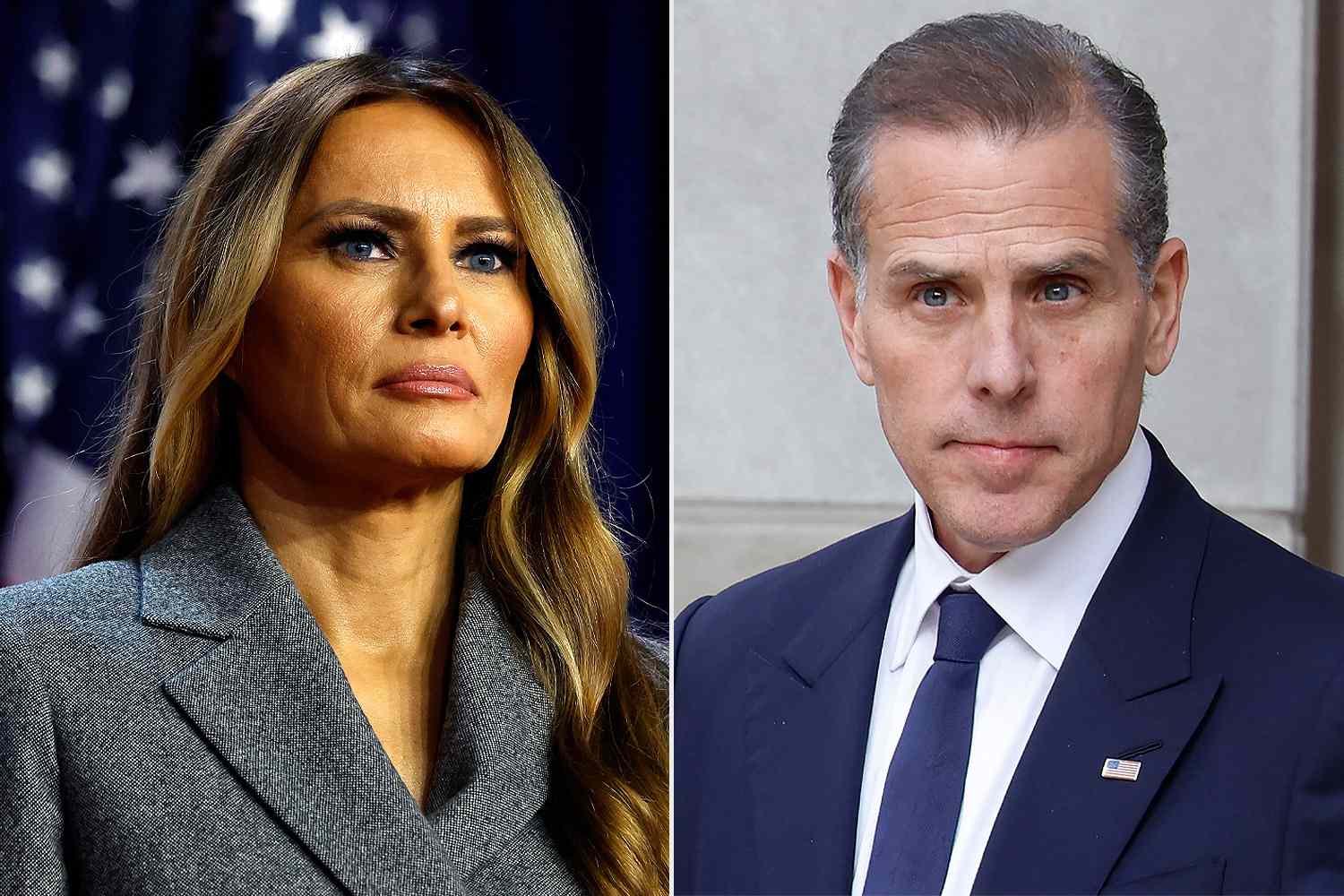 First lady Melania Trump and Hunter Biden