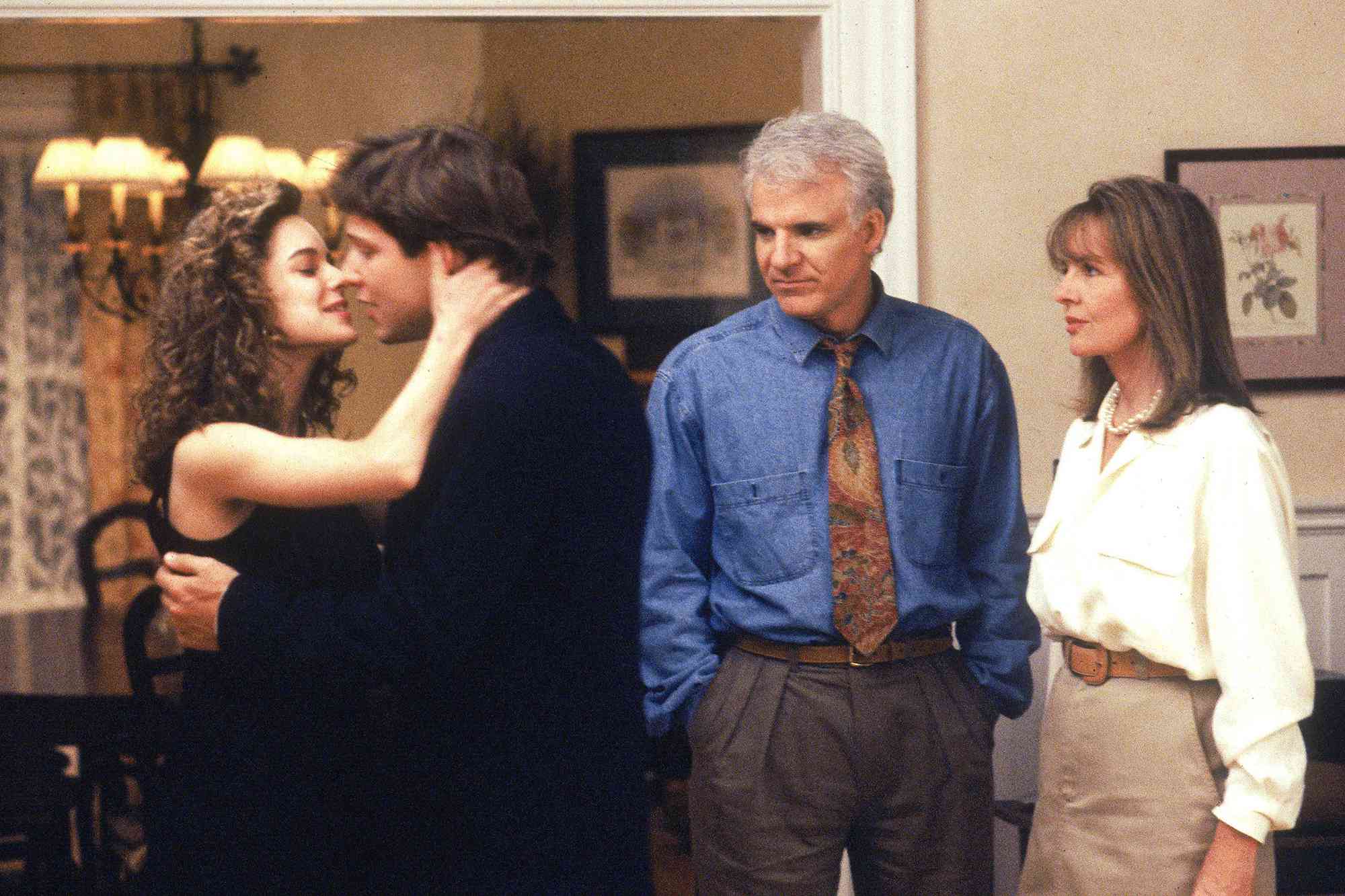 Kimberly Williams, George Newbern, Steve Martin, and Diane Keaton in Father of the Bride