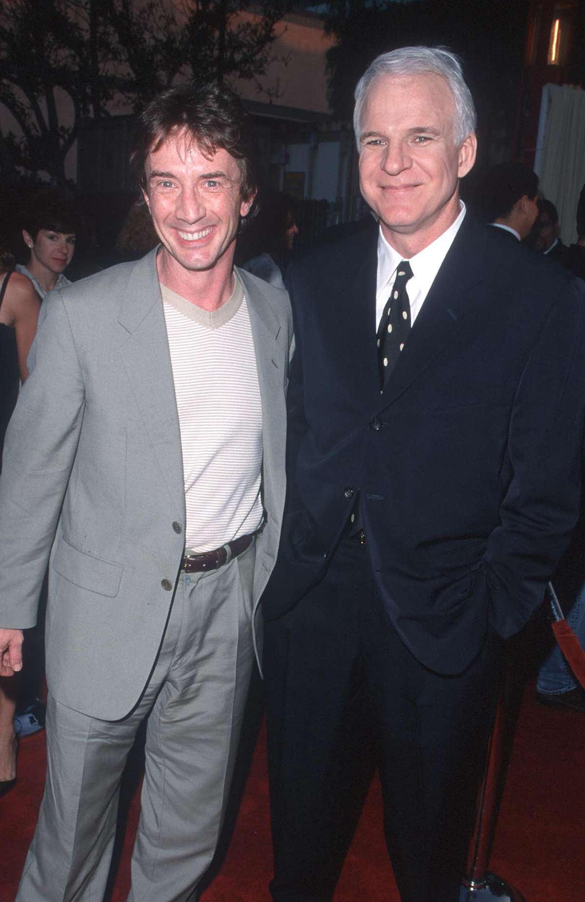 Steve Martin & Martin Short during "Bowfinger" Los Angeles Premiere at Universal Amphitheatre in Universal City, California, United States.