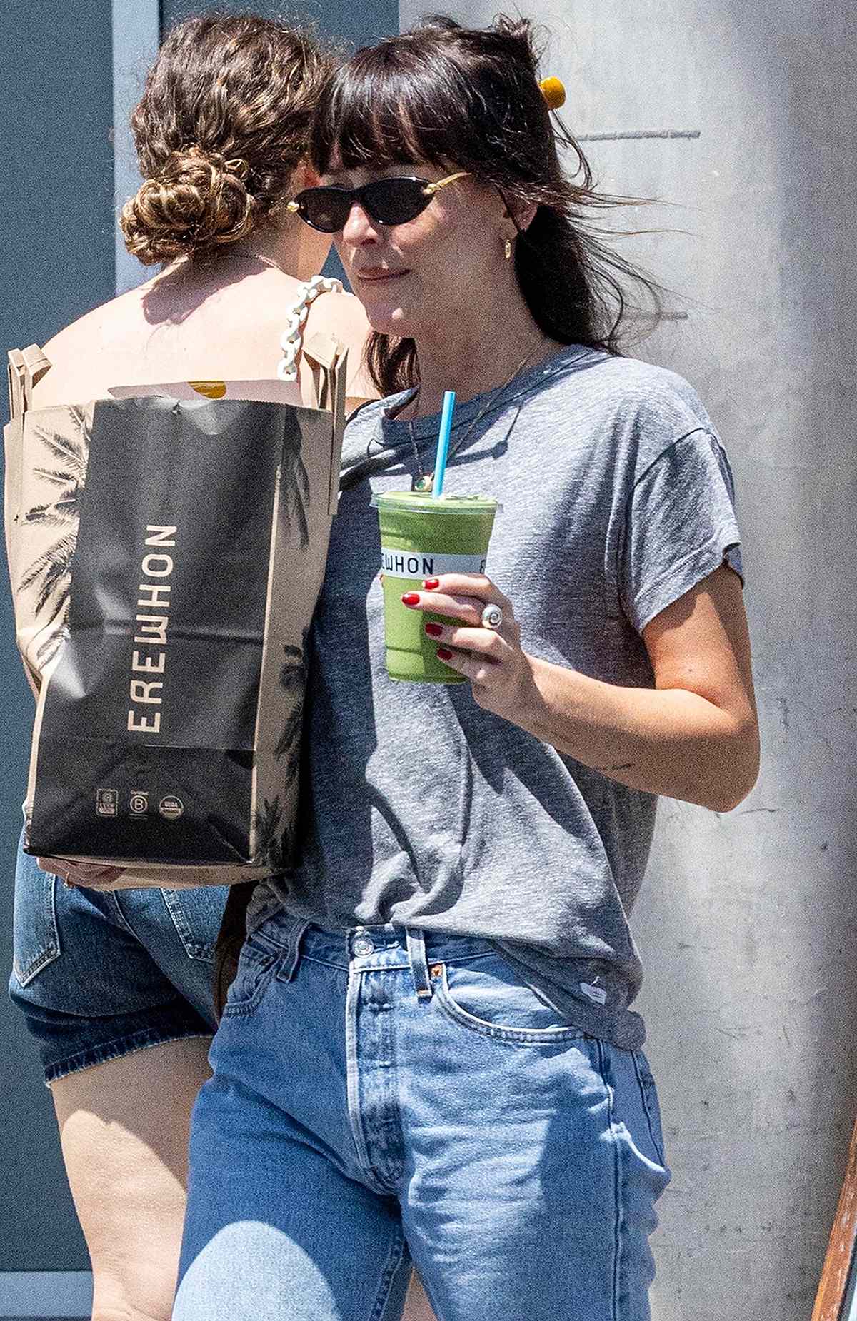 Dakota Johnson shopping at Erewhon Market