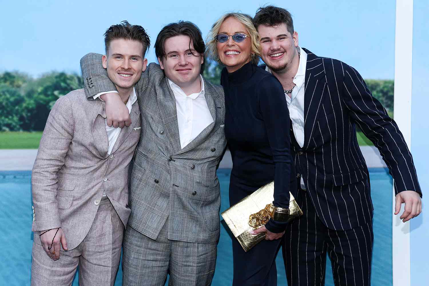 Sharon Stone and her sons at Nobody 2 Premiere