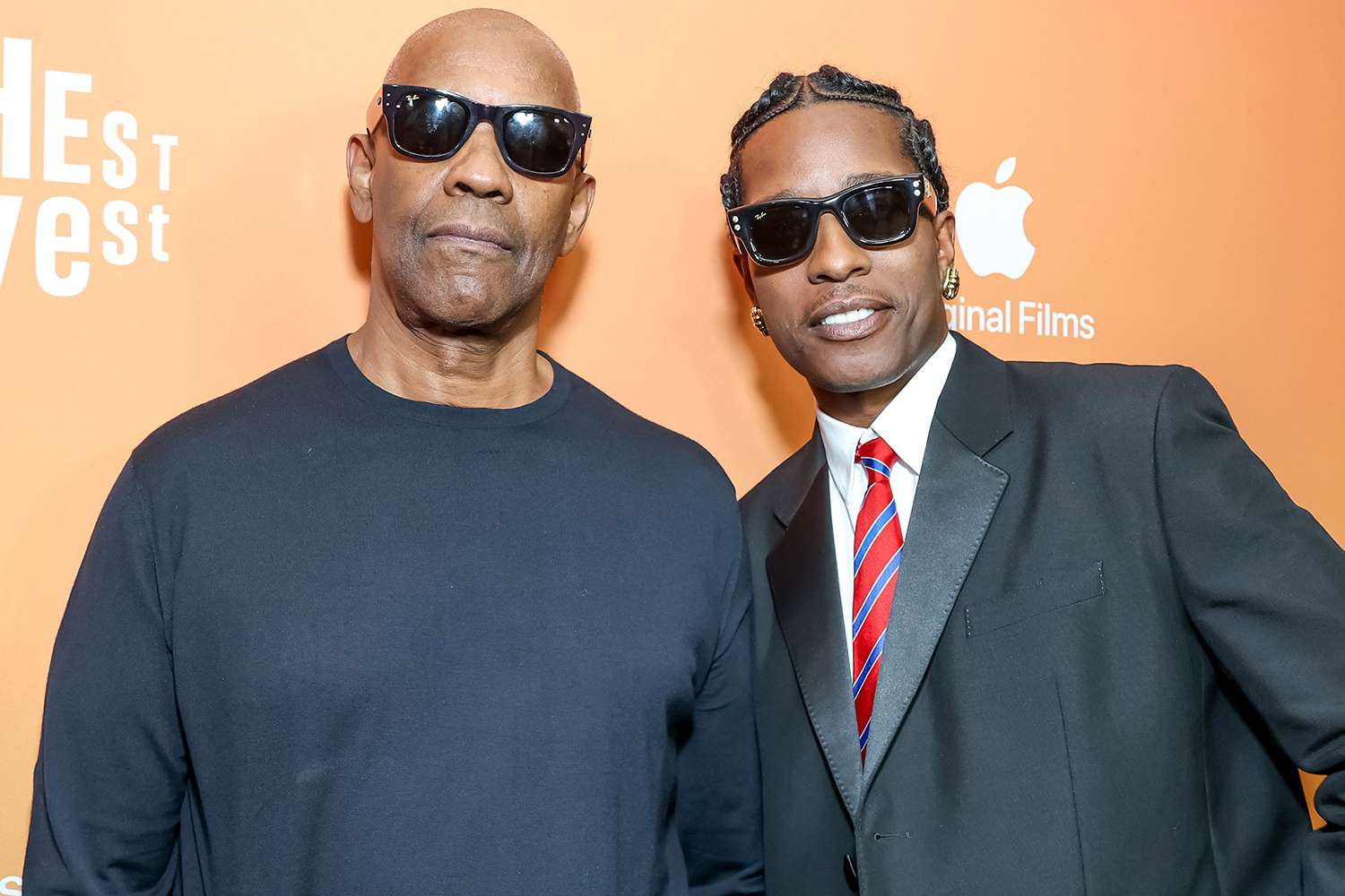 Denzel Washington and A$AP Rocky at Highest 2 Lowest New York after party
