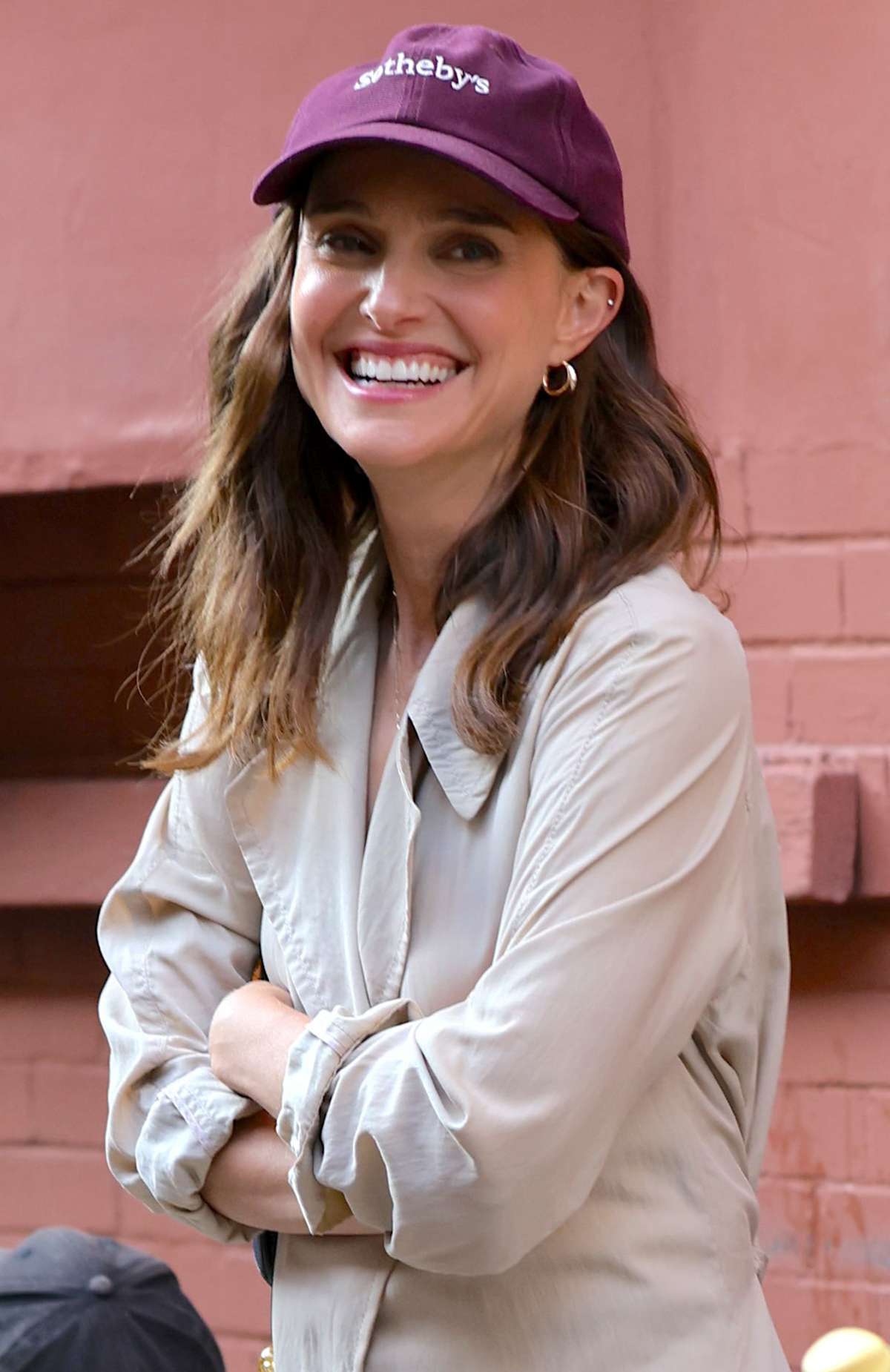 Natalie Portman filming on the set of "Good Sex" in Downtown, Manhattan
