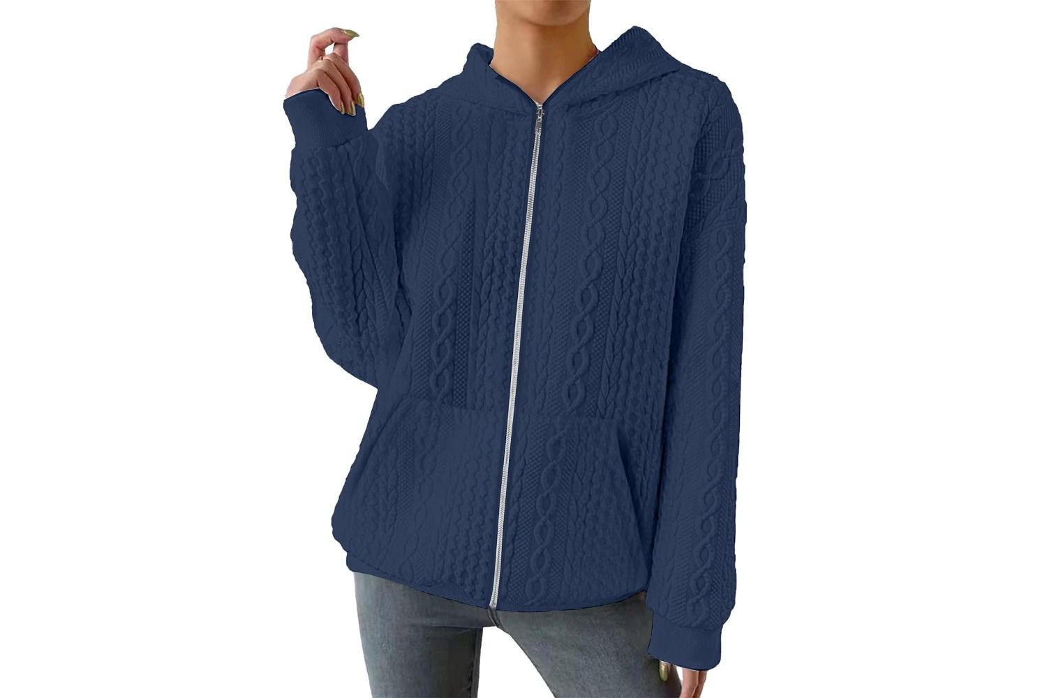 TBA Zip Up Cardigan Sweatshirts for Women Long Sleeve Lightweight Hoodie Oversized Casual Hoodies Sweater Fashion Jackets