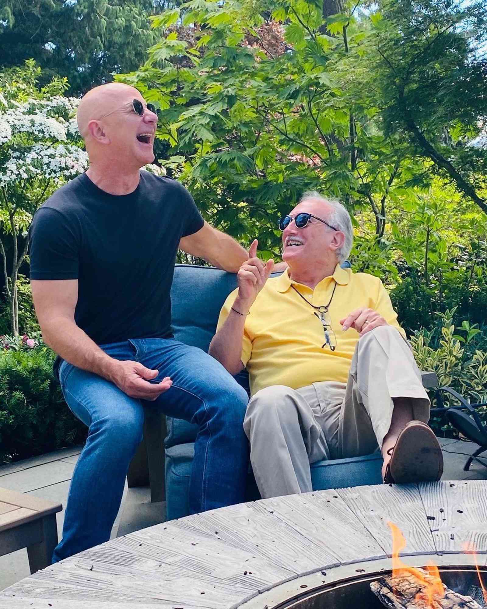Jeff Bezos and his dad Miguel Bezos.