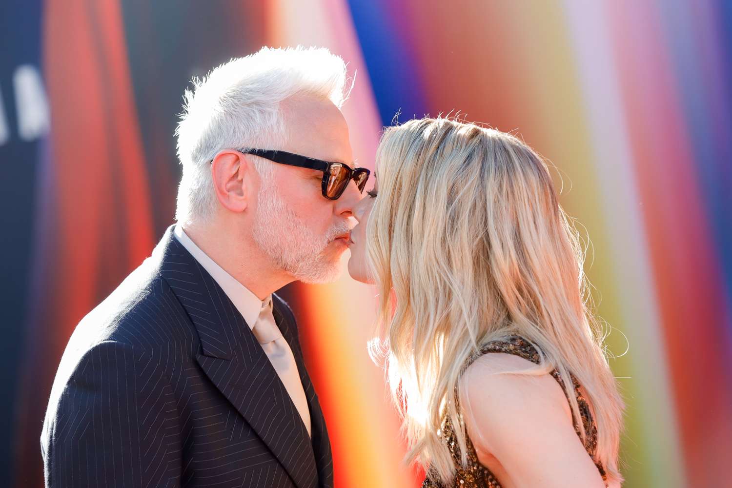 James Gunn, Jennifer Holland at the "Superman" World Premiere held at the TCL Chinese Theatre on July 07, 2025 in Los Angeles, California.