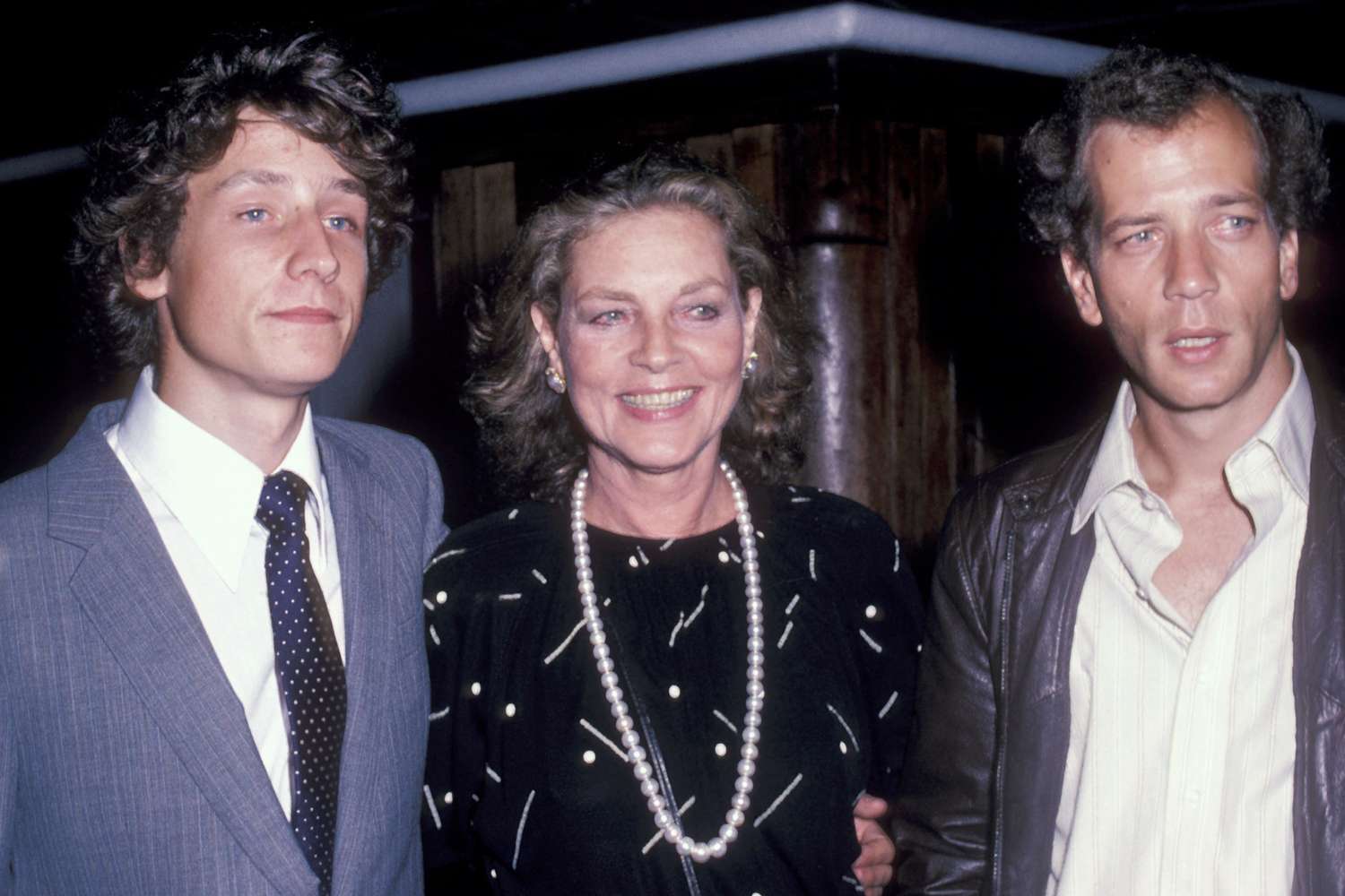 Sam Robards, Lauren Bacall and Stephen Bogart during the Premiere Party for "The Tempest" on Aug. 8, 1982, in New York City.