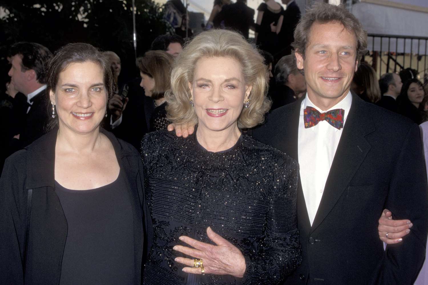 Lauren Bacall, Leslie Bogart and Sam Robards attend the 54th Annual Golden Globe Awards on Jan. 19, 1997, in Beverly Hills, Calif.
