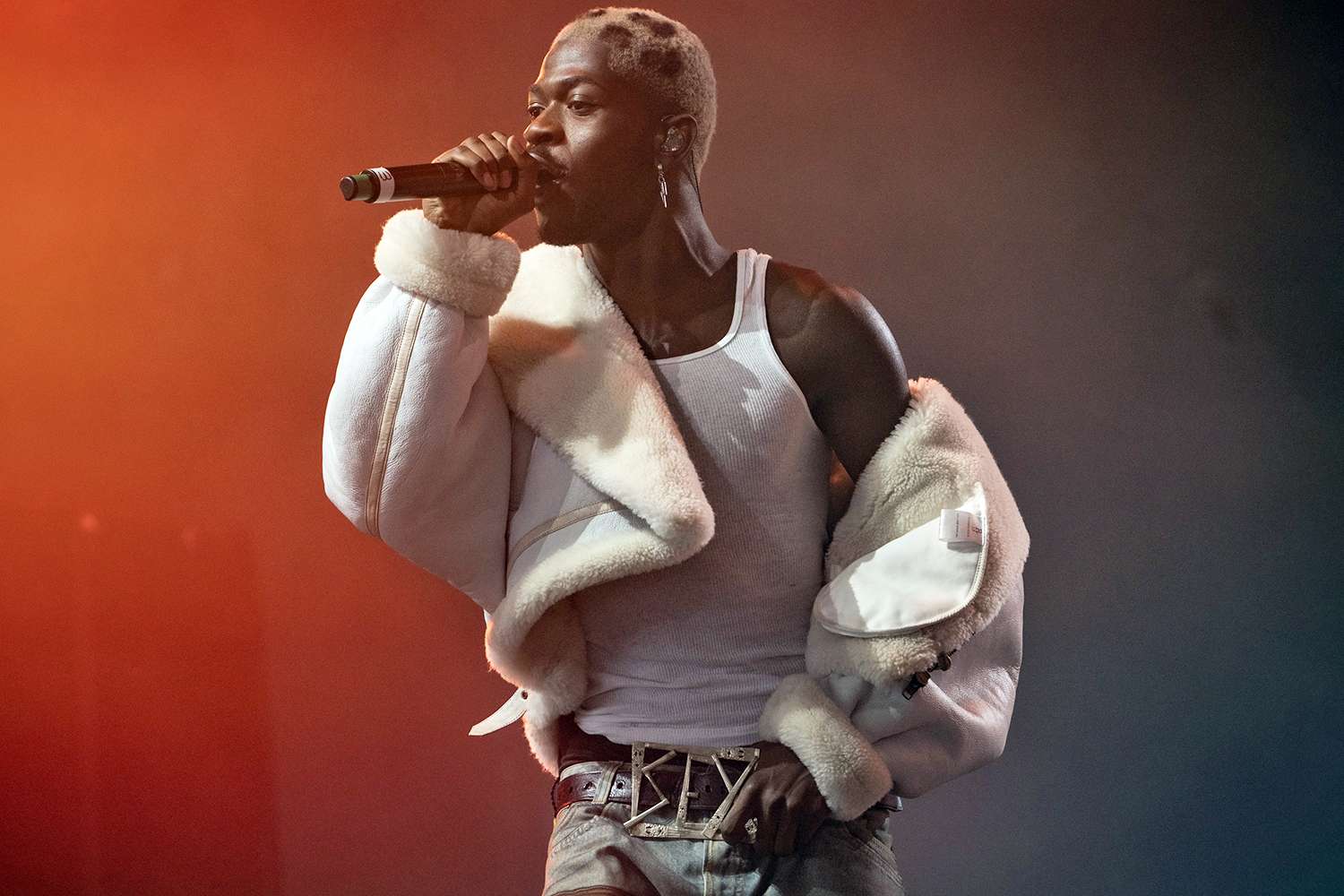 Lil Nas X performs with Kevin Abstract at Coachella