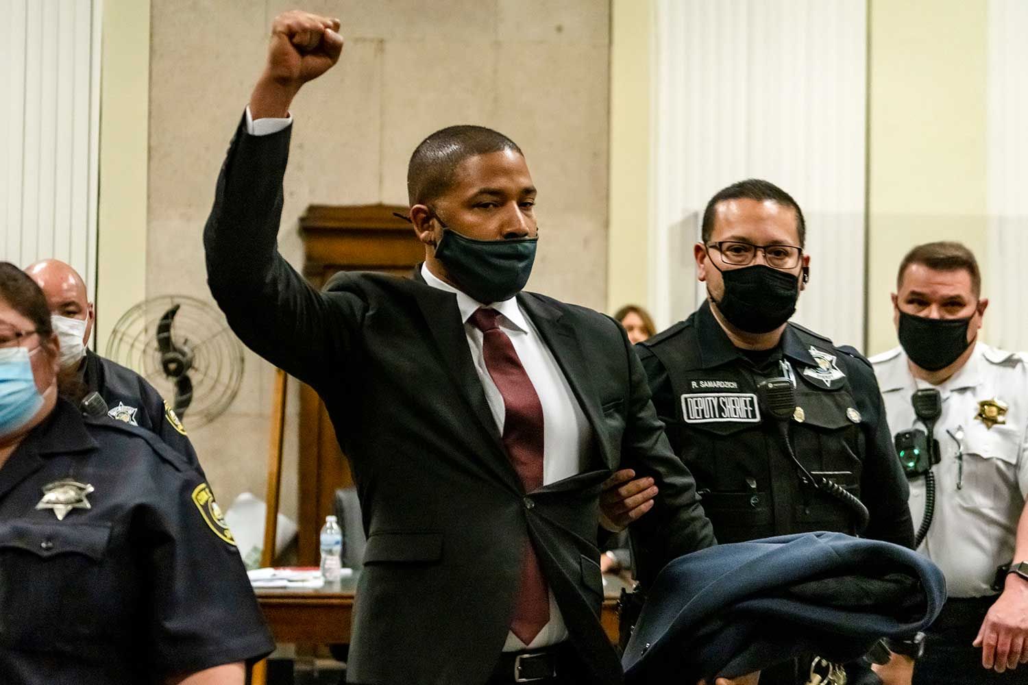 Jussie Smollett led out of courtroom after sentencing on March 10, 2022
