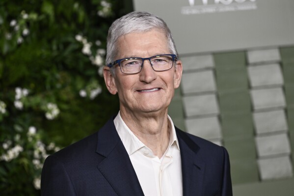 Tim Cook attends the WSJ. Magazine Innovators Awards at the Museum of Modern Art on Tuesday, Oct. 29, 2024, in New York.