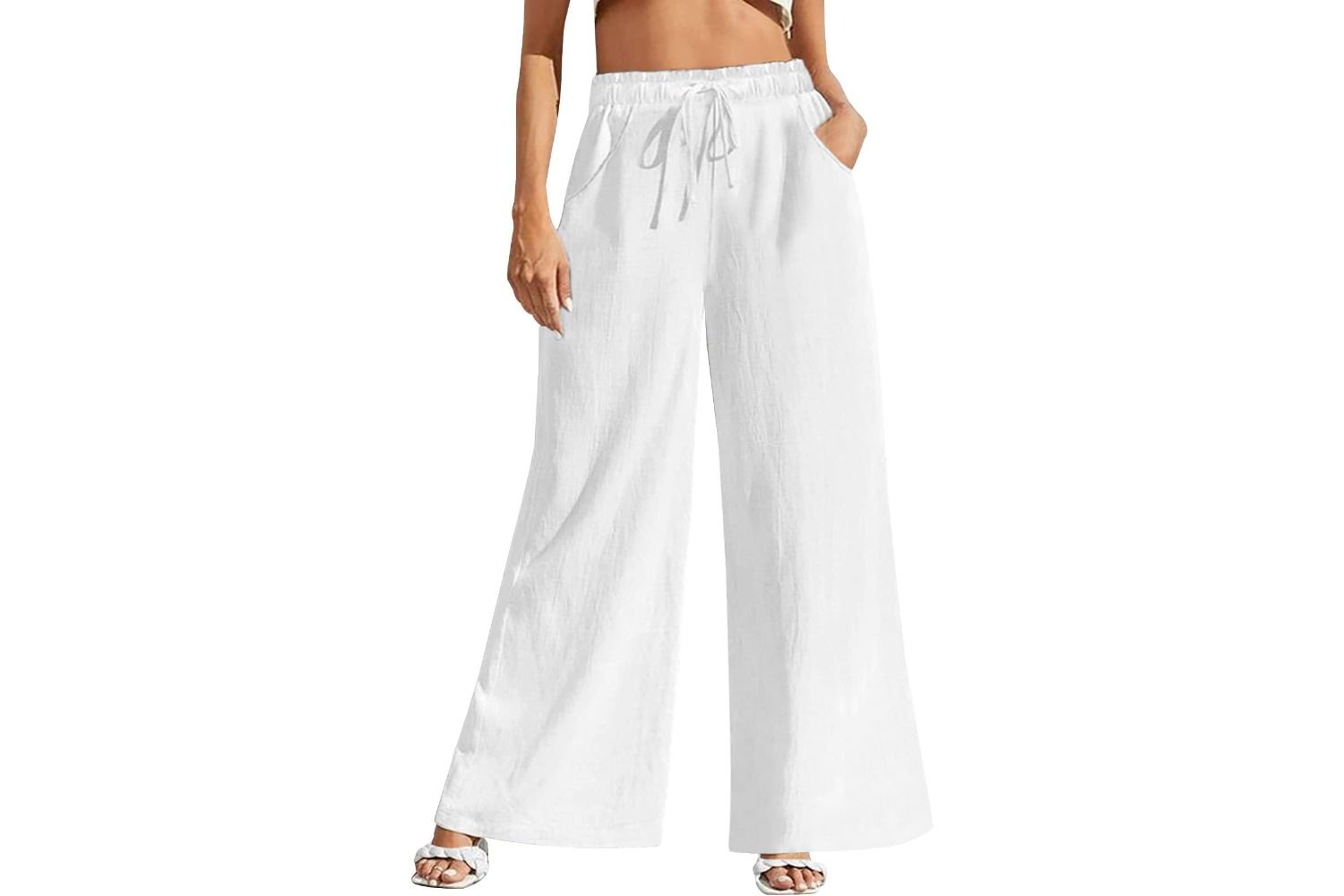 Fancysters Women Wide Leg Linen Pants