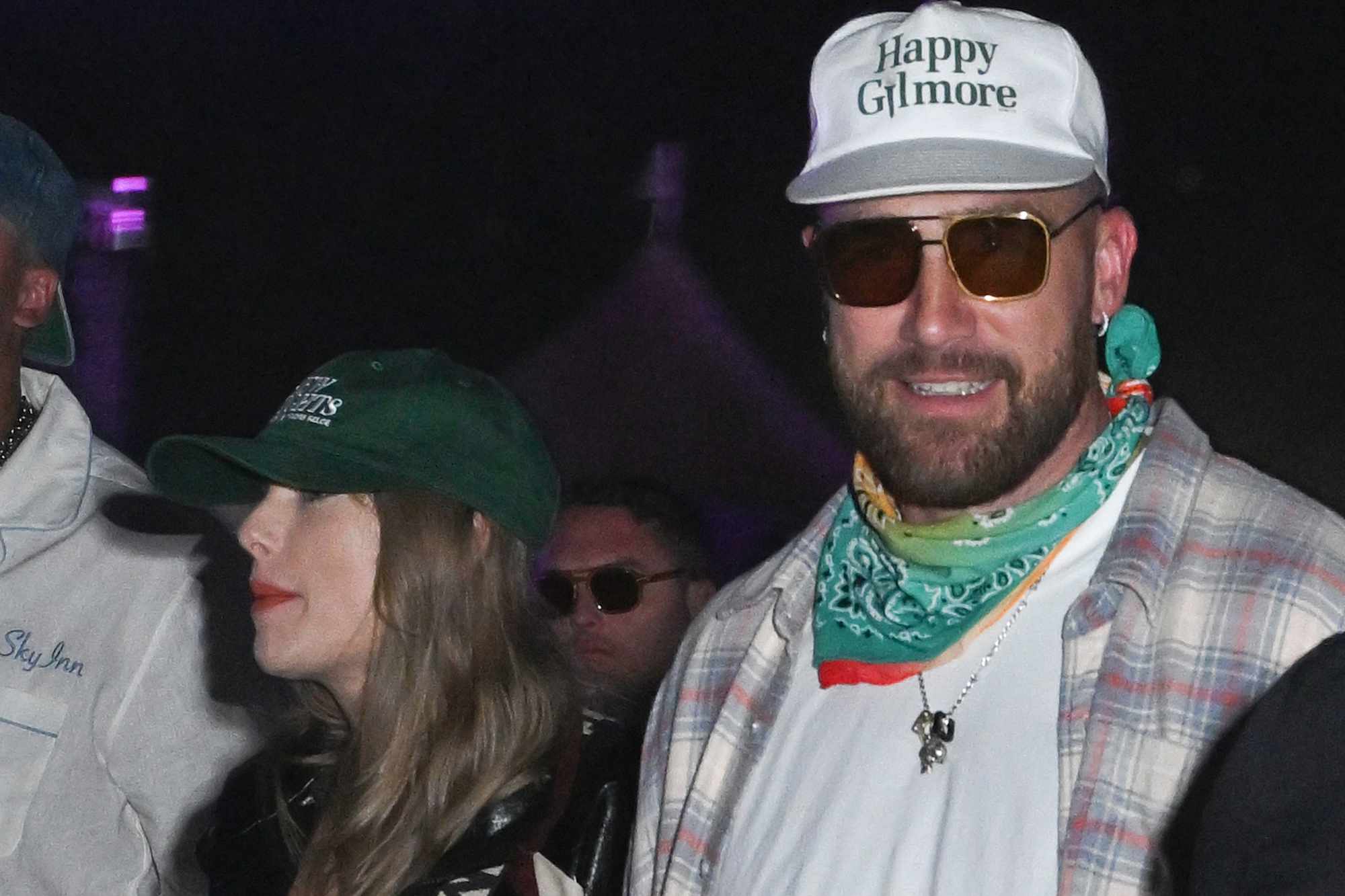 Taylor Swift and Travis Kelce at Neon Carnival held during the Coachella Music and Arts Festival on April 13, 2024 in Thermal, California.
