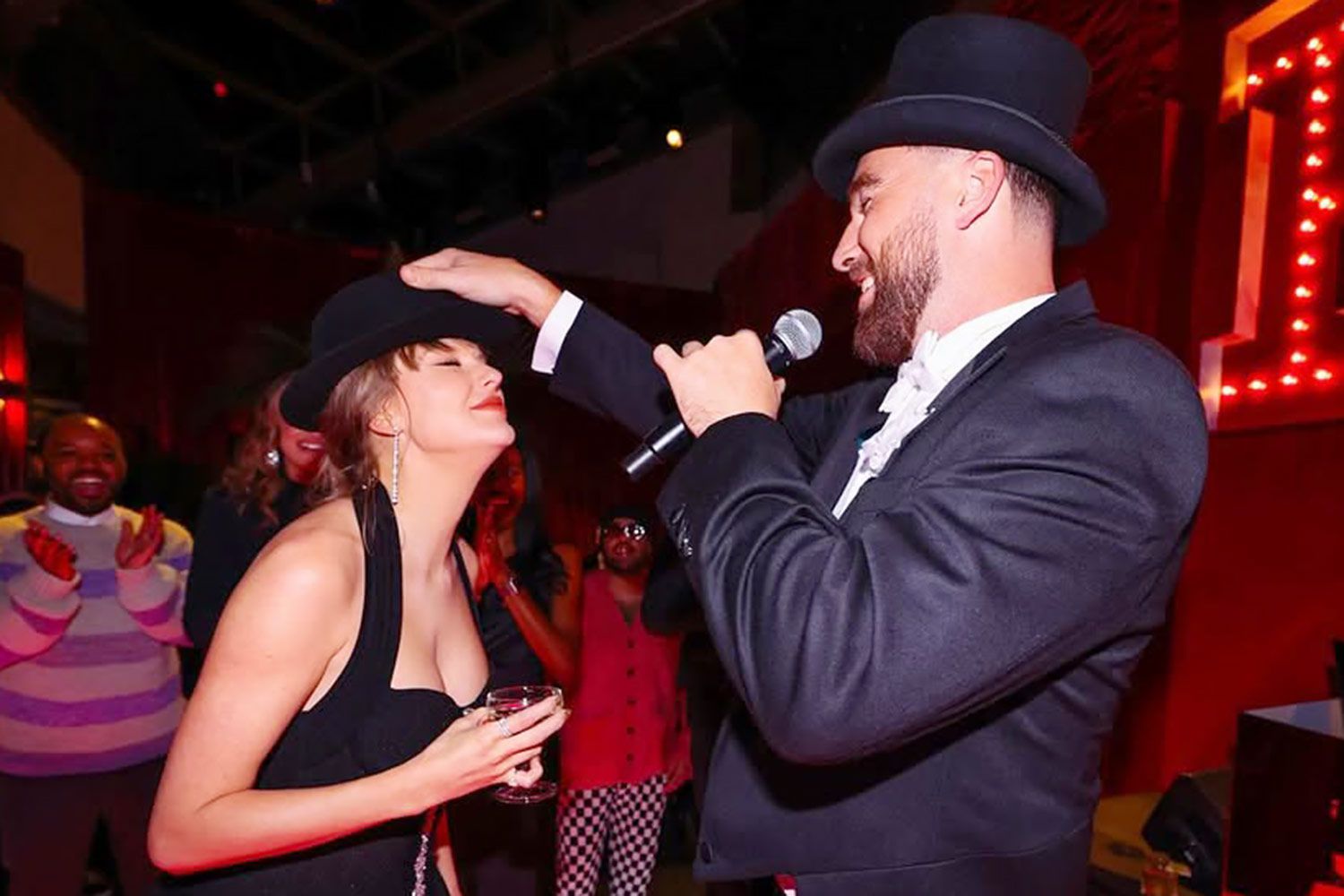 Taylor Swift, Travis Kelce at Eras surprise party
