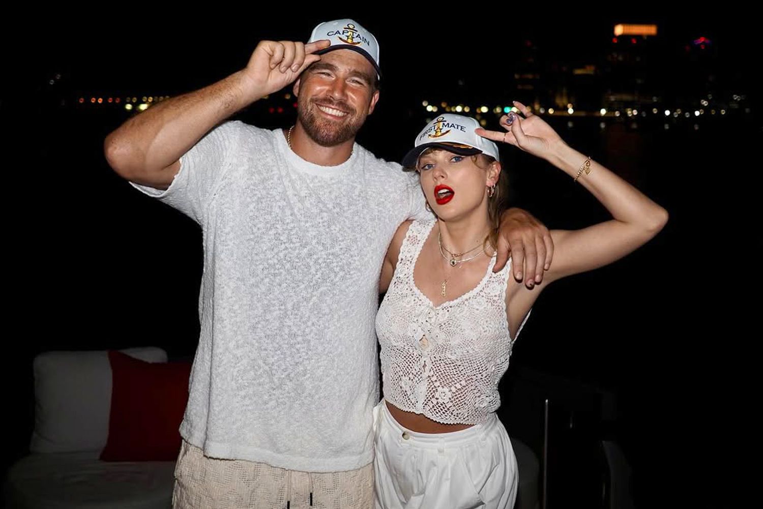 Travis Kelce and Taylor Swift.