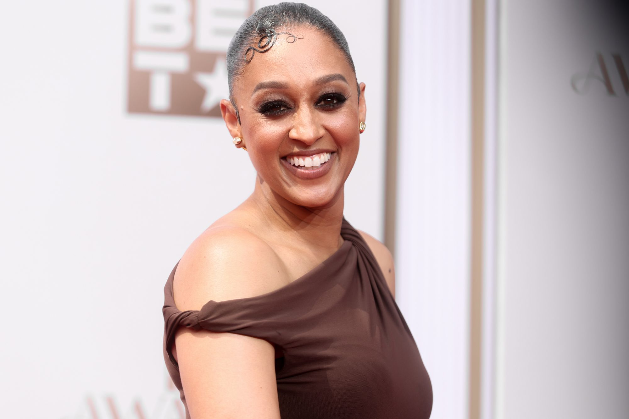 Tia Mowry at the BET Awards 2025 held at the Peacock Theater on June 09, 2025 in Los Angeles, California.