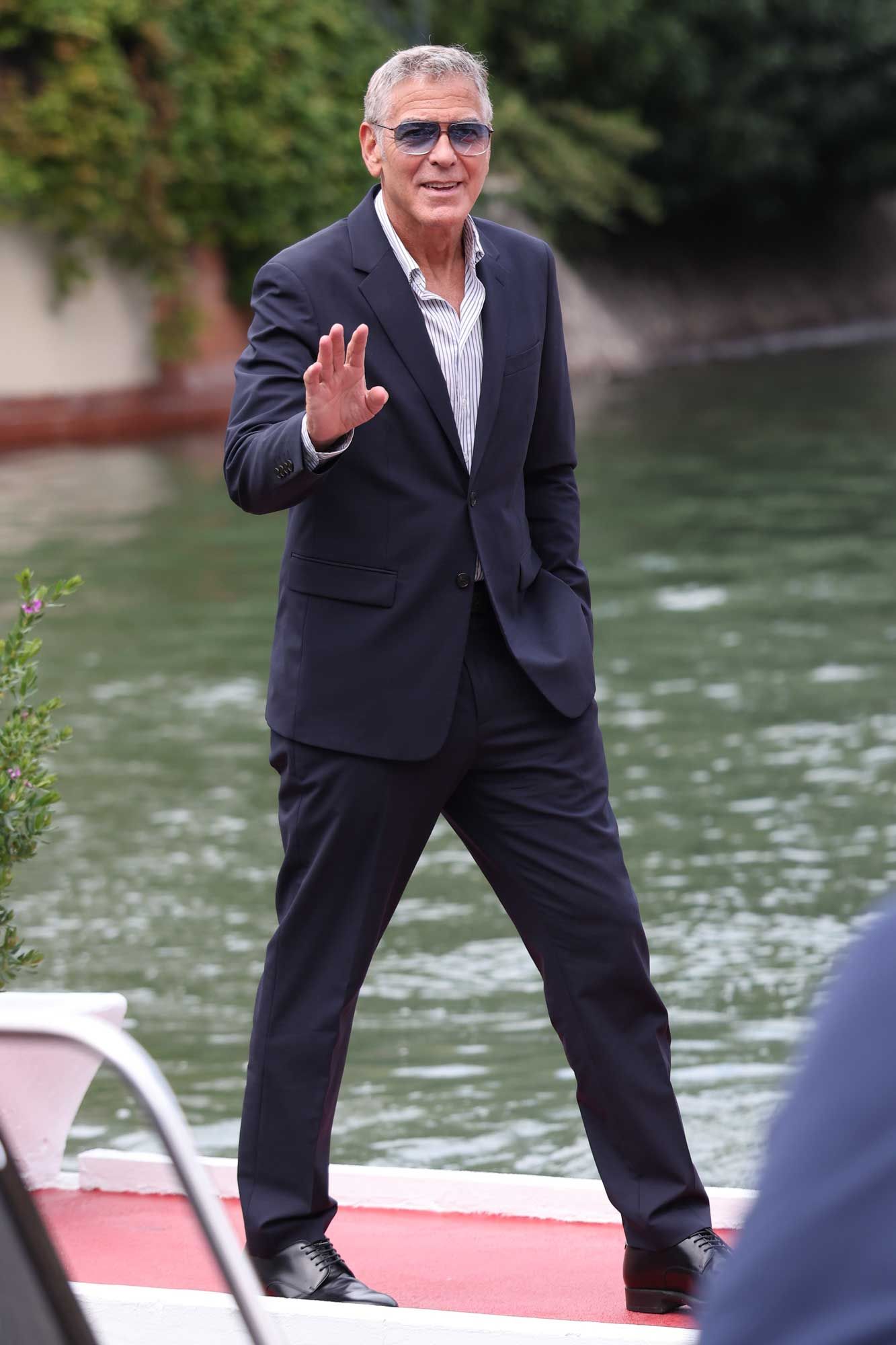 George Clooney is seen at the 82nd Venice International Film Festival on August 27, 2025