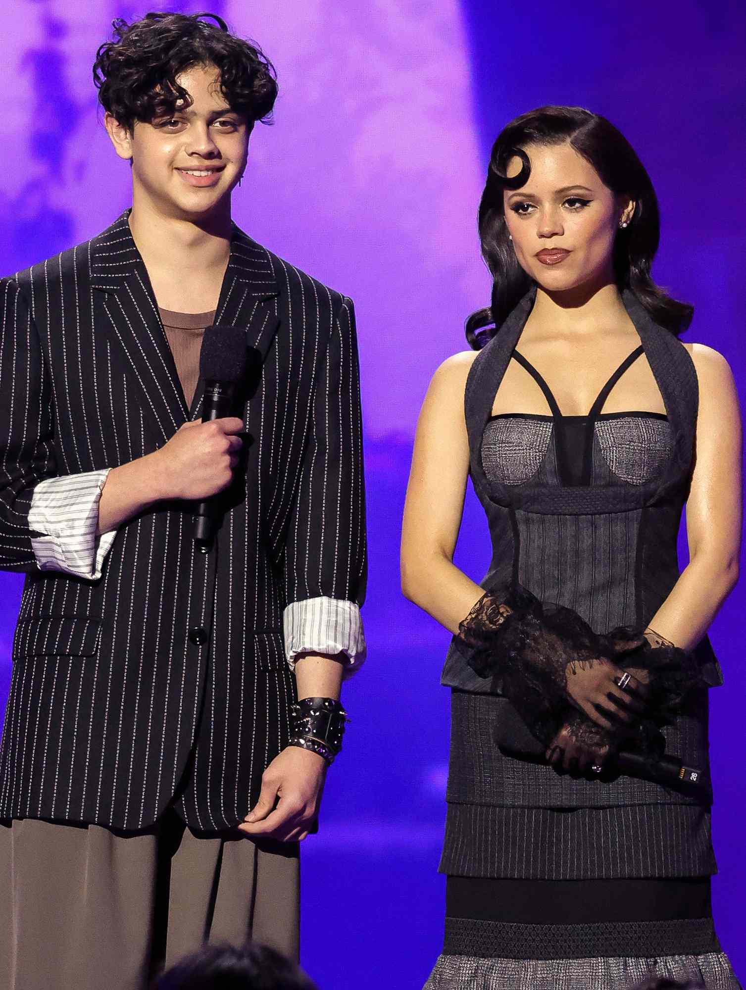 Isaac Ordonez and Jenna Ortega speak onstage during NETFLIX TUDUM 2025: THE LIVE EVENT at The Kia Forum on May 31, 2025 in Inglewood, California.,Wednesday.