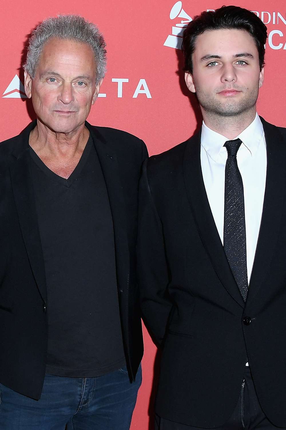 Lindsey Buckingham of Fleetwood Mac and son William Gregory Buckingham attend MusiCares Person of the Year on January 26, 2018 in New York City.