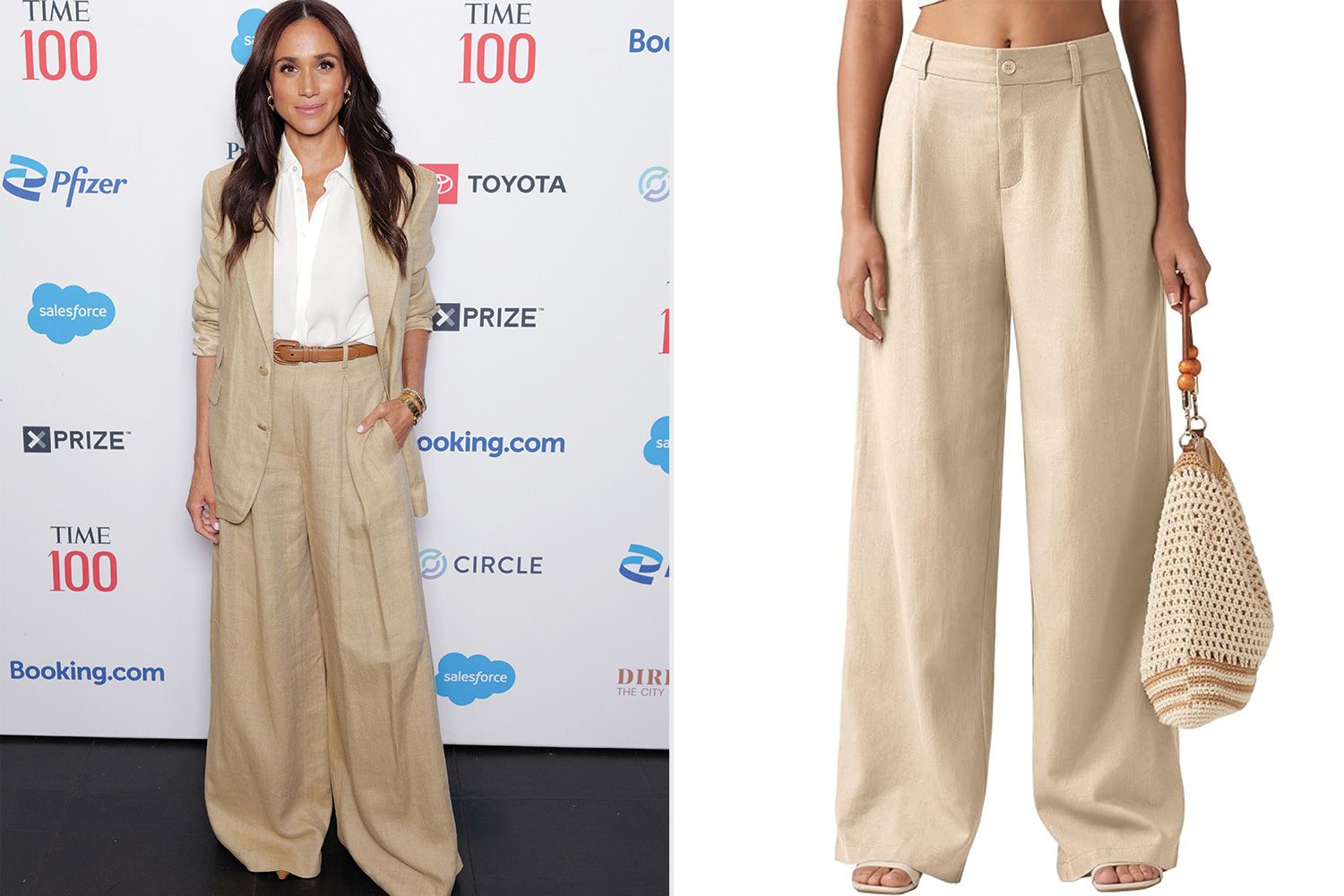 Meghan, Duchess of Sussex, attends the 2025 TIME100 Summit featuring trousers