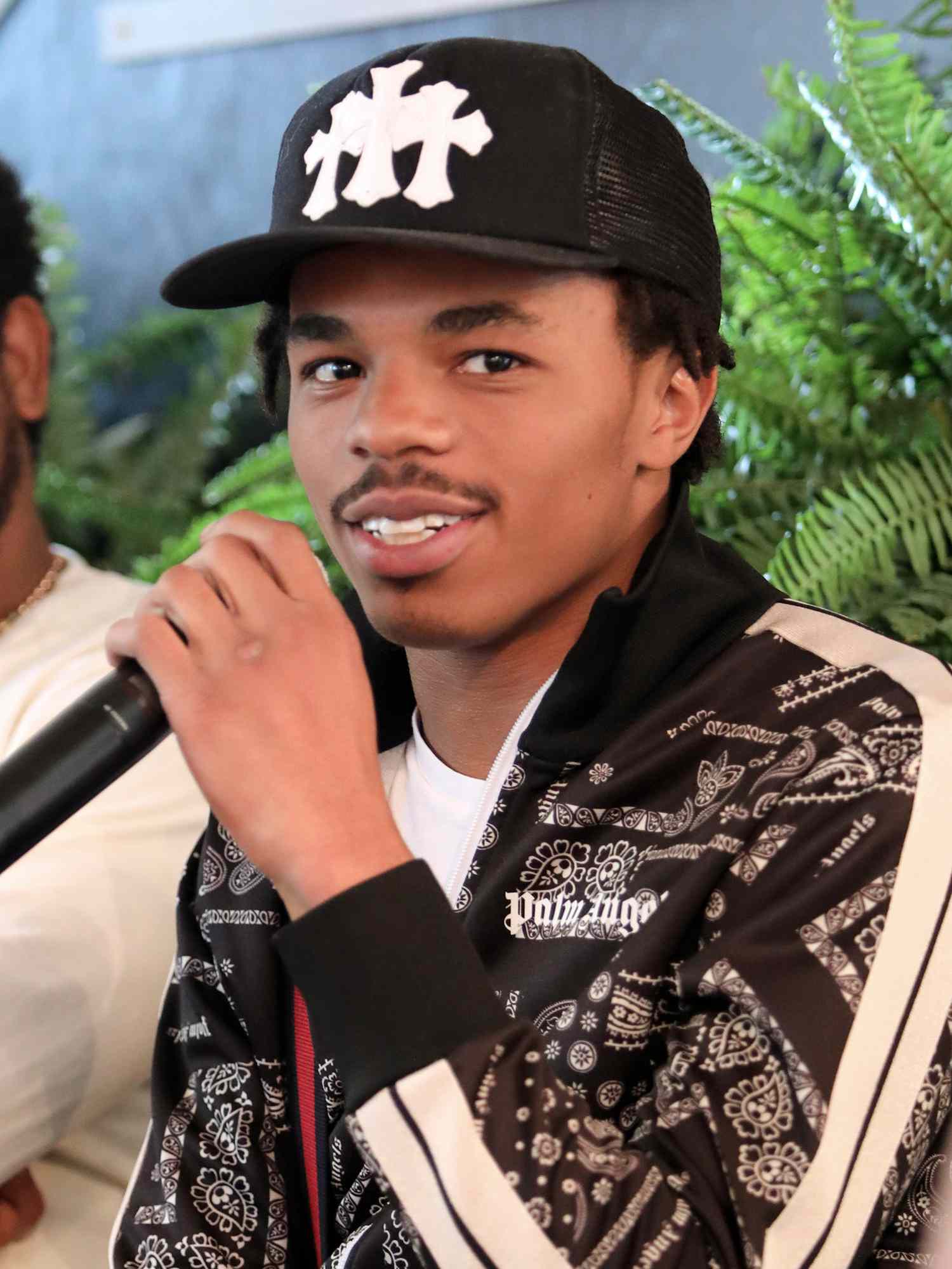 Rohan Marley and son Joshua Marley speak during Primary Wave x Island Records Presented By Mastercard: One Love Hotel - Marley Brunch on January 24, 2020 in West Hollywood, California.