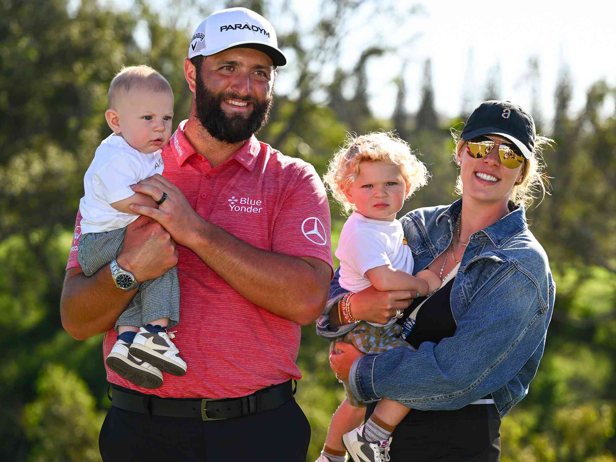 Jon Rahm, Kelley Cahill with their kids Eneko and Kepa