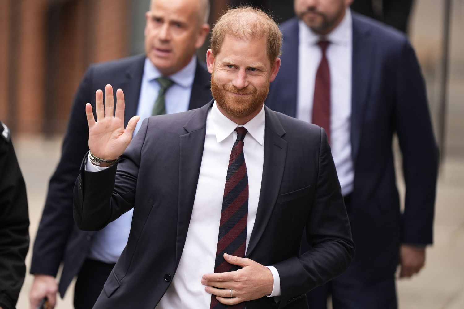 The Duke of Sussex arrives at the Royal Courts of Justice, central London, for his appeal against a High Court ruling on his legal claim against the Home Office over the level of security he receives while he is in the UK.