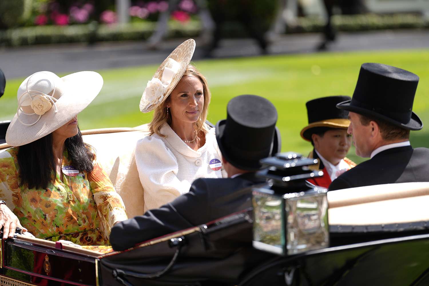 Mrs Harriet Sperling arrives ahead of the Queen Anne Stakes during day one of Royal Ascot at Ascot Racecourse, Berkshire. Picture date: Tuesday June 17, 2025.