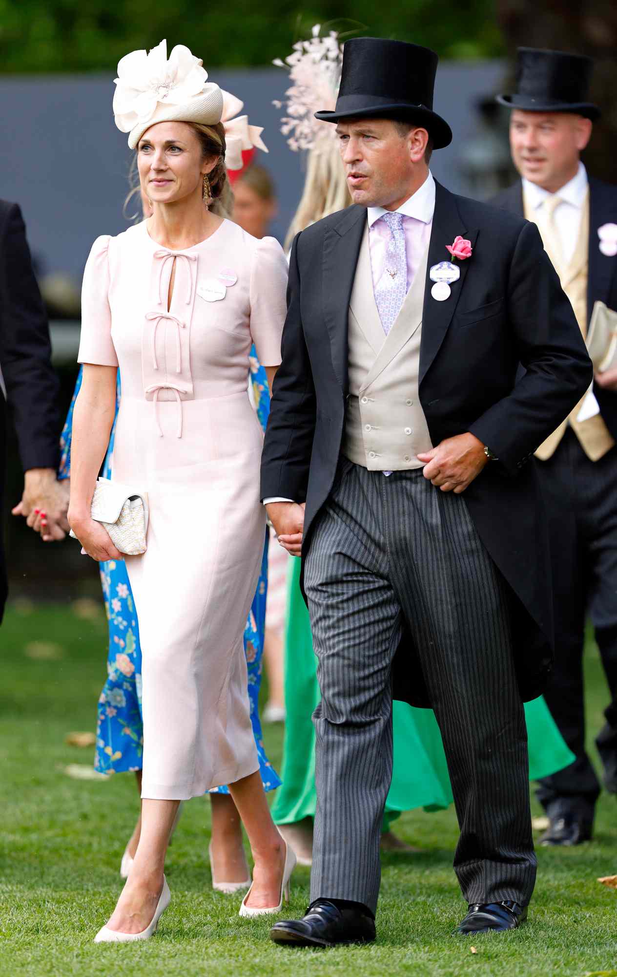 Harriet Sperling and Peter Phillips attend day four of Royal Ascot 2024 at Ascot Racecourse on June 21, 2024 in Ascot, England.
