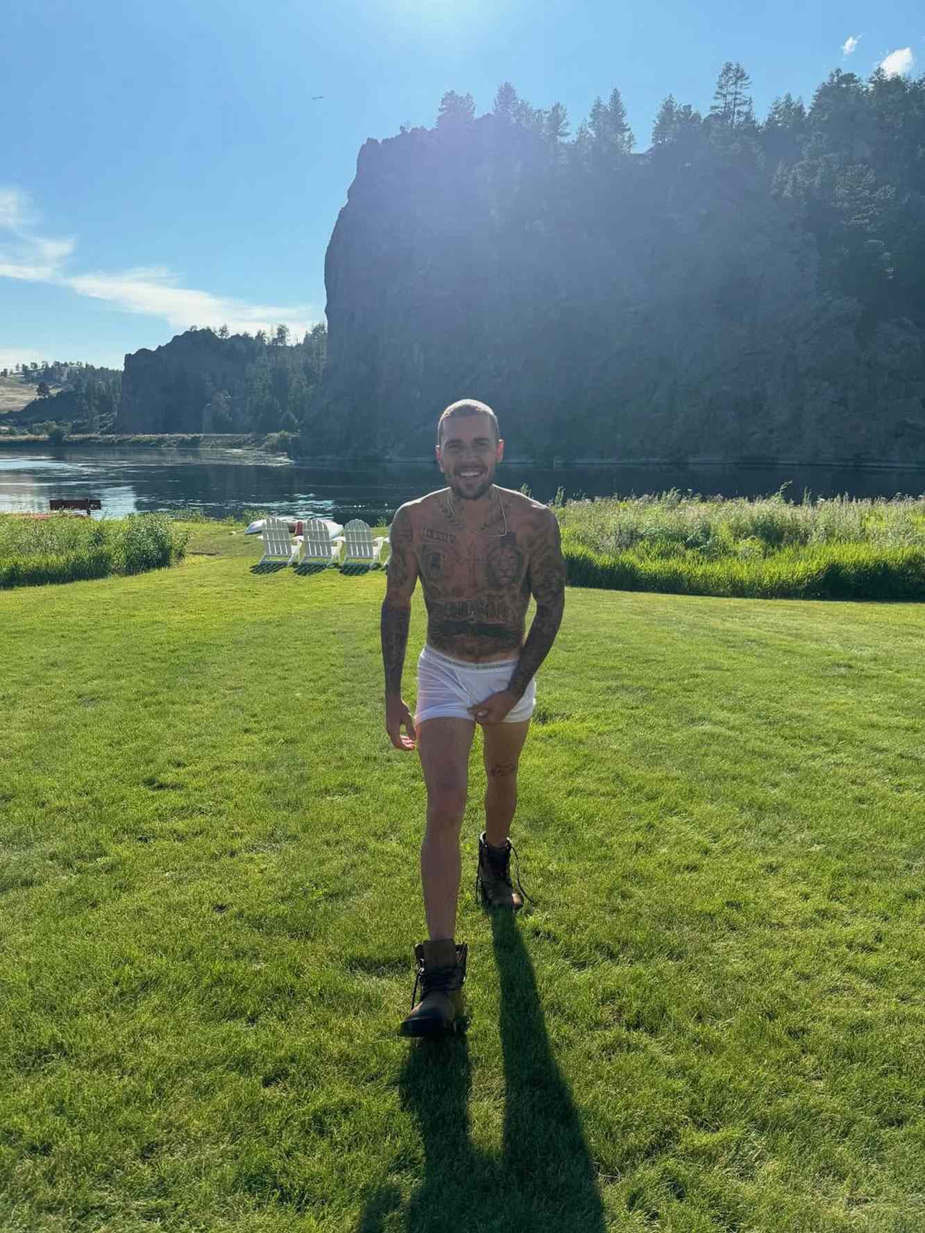 Justin Bieber Leaves Little to the Imagination as He Wears White Underwear and Combat Boots