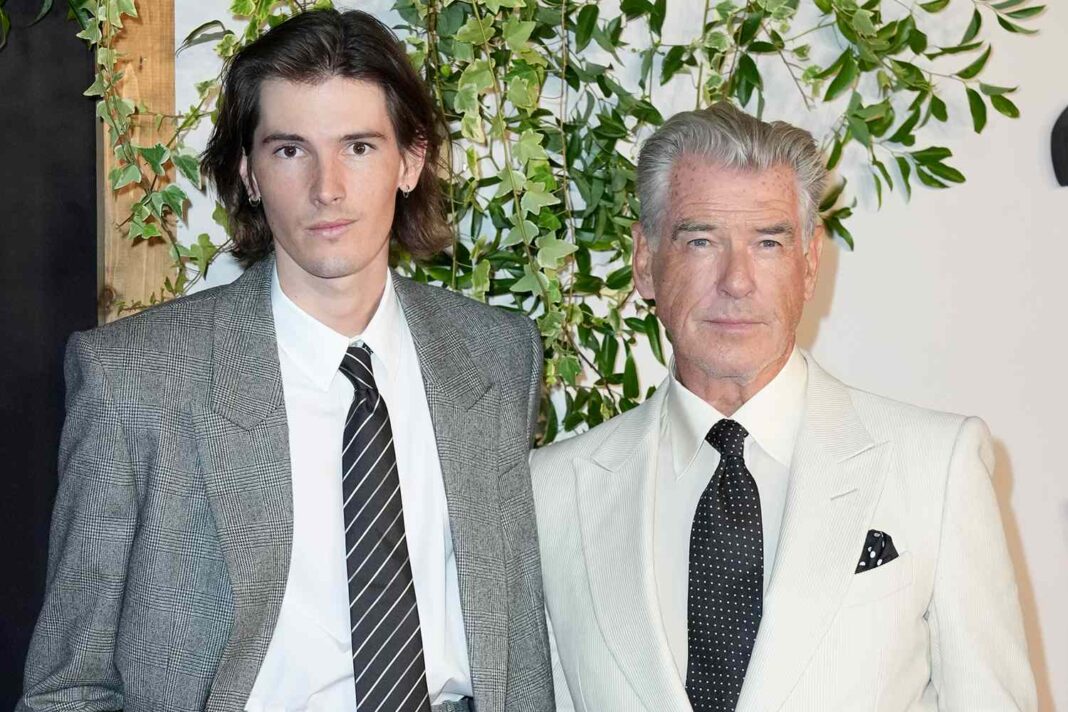 Pierce Brosnan and Son Dylan Shine at “The Thursday Murder Club” Premiere in New York