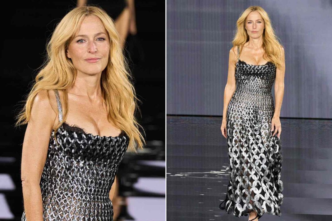 Gillian Anderson Defies Expectations on Paris Runway, Embracing Age and Self-Worth as L’Oréal Paris Global Spokeswoman