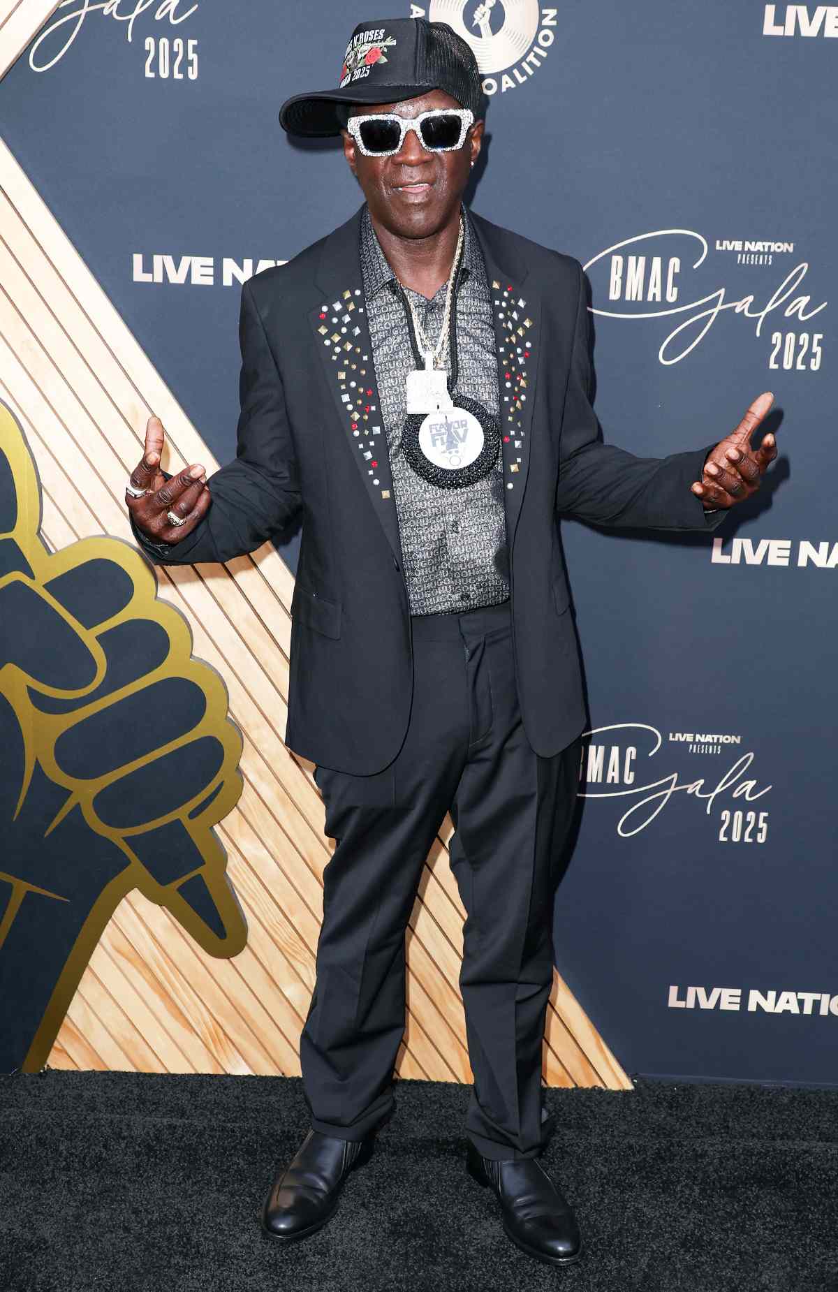 Flavor Flav at the 2025 BMAC Gala held at The Beverly Hilton on September 18, 2025 in Beverly Hills, California.