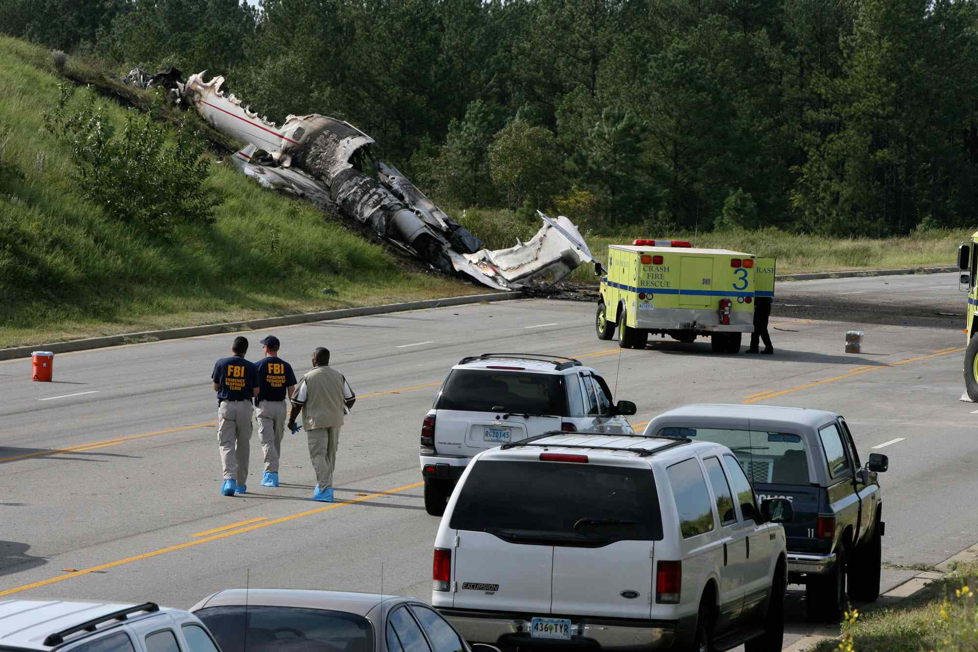 Four people are confirmed dead and performers Travis Barker and his partner DJ-AM were injured in the crash.