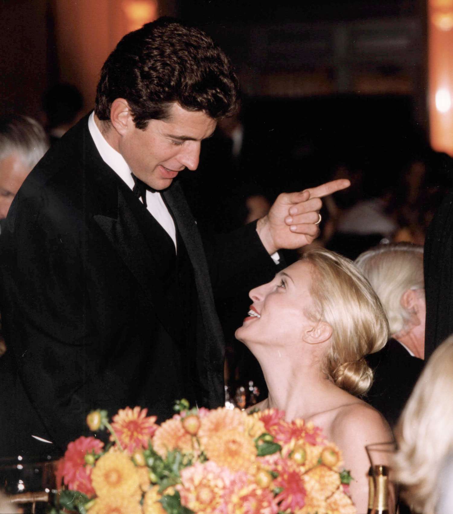 John Kennedy Jr & His Wife Carolyn Bessette Kennedy At The Grand Central Station Gala on October 5, 1998 in New York City.