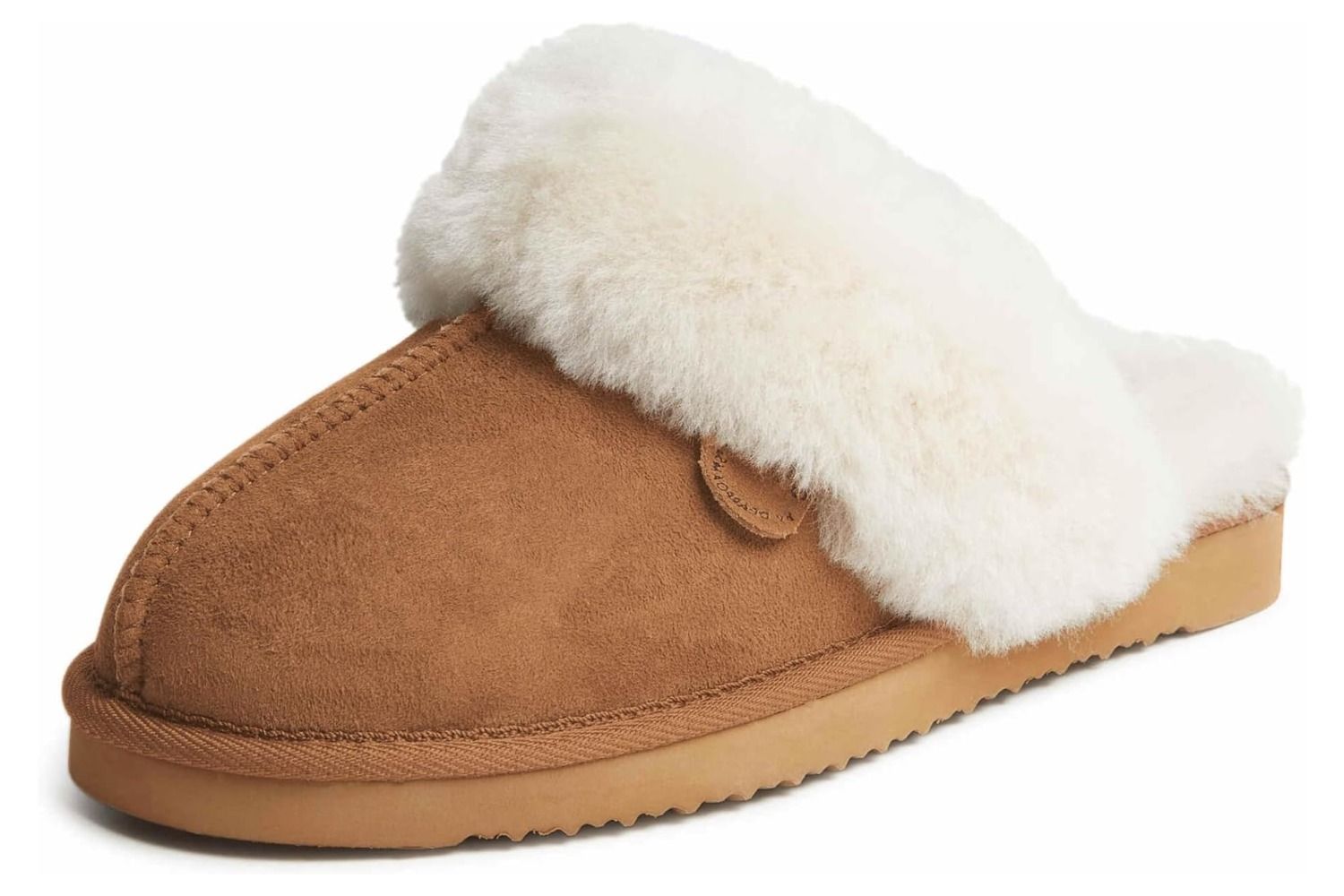 Dearfoams Womens Fireside Sydney Shearling Fur Slippers