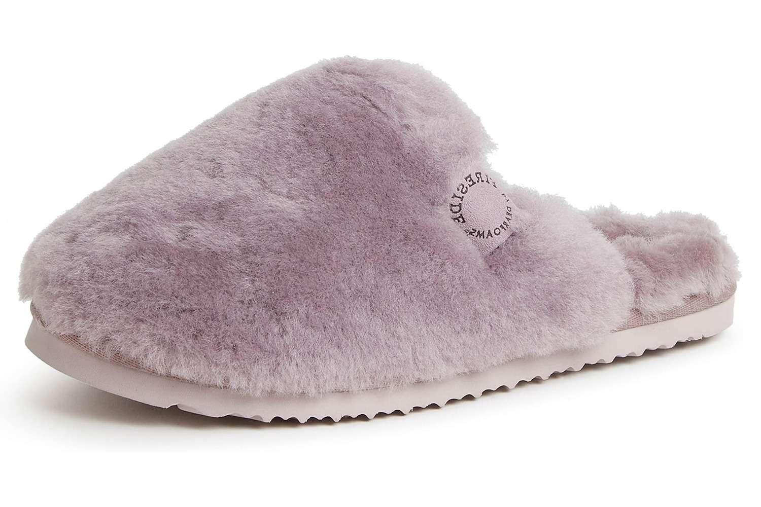 Fireside By Dearfoams Womens Shelly Beach All Over Genuine Shearling Easy Onoff Scuff