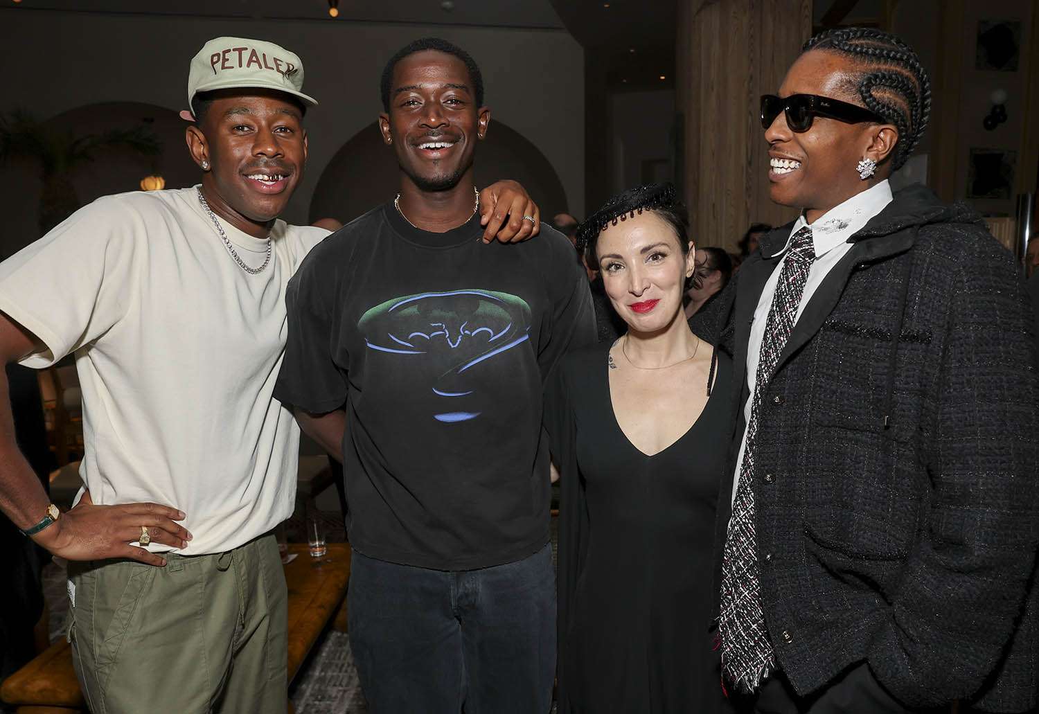 Tyler, The Creator, Damson Idris, Mary Bronstein, and A$AP Rocky attend the afterparty of A24’s If I Had Legs I