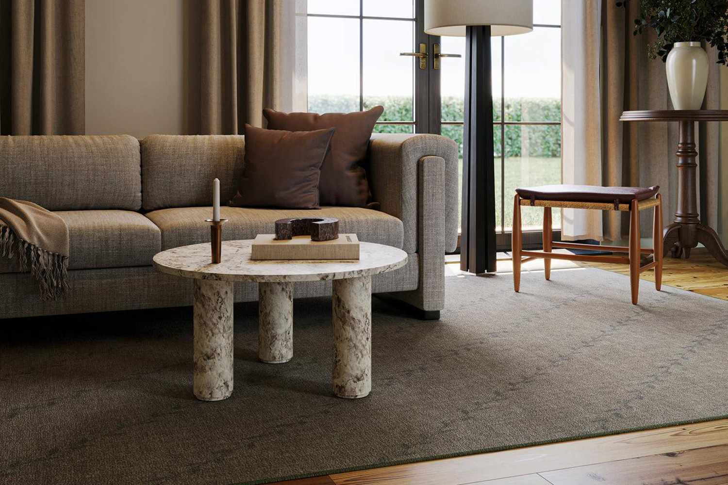 Ivy Soft Floral Washable Rug